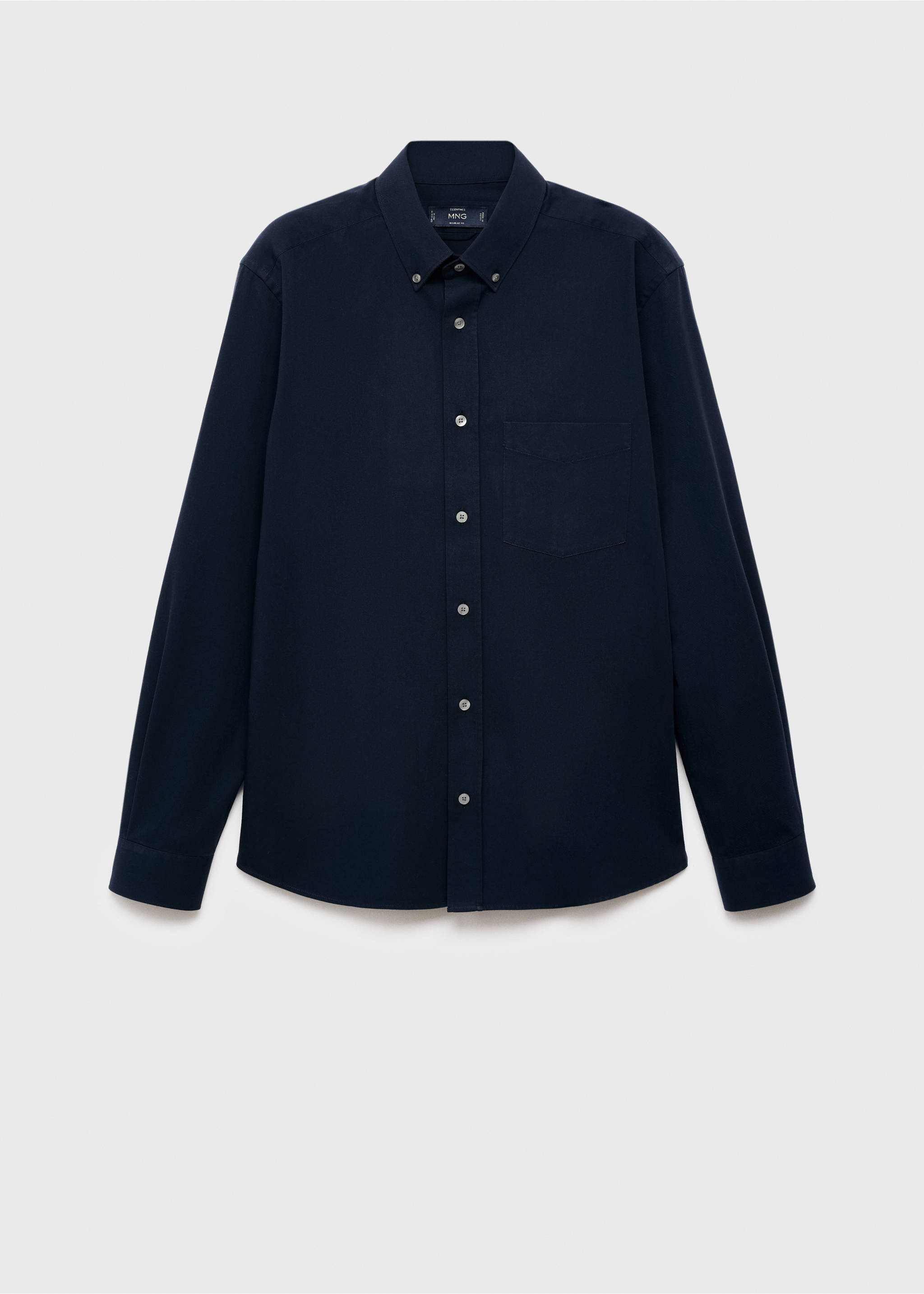 100% cotton regular fit pocket shirt - Article without model, Navy. Ref: 17094440-00.