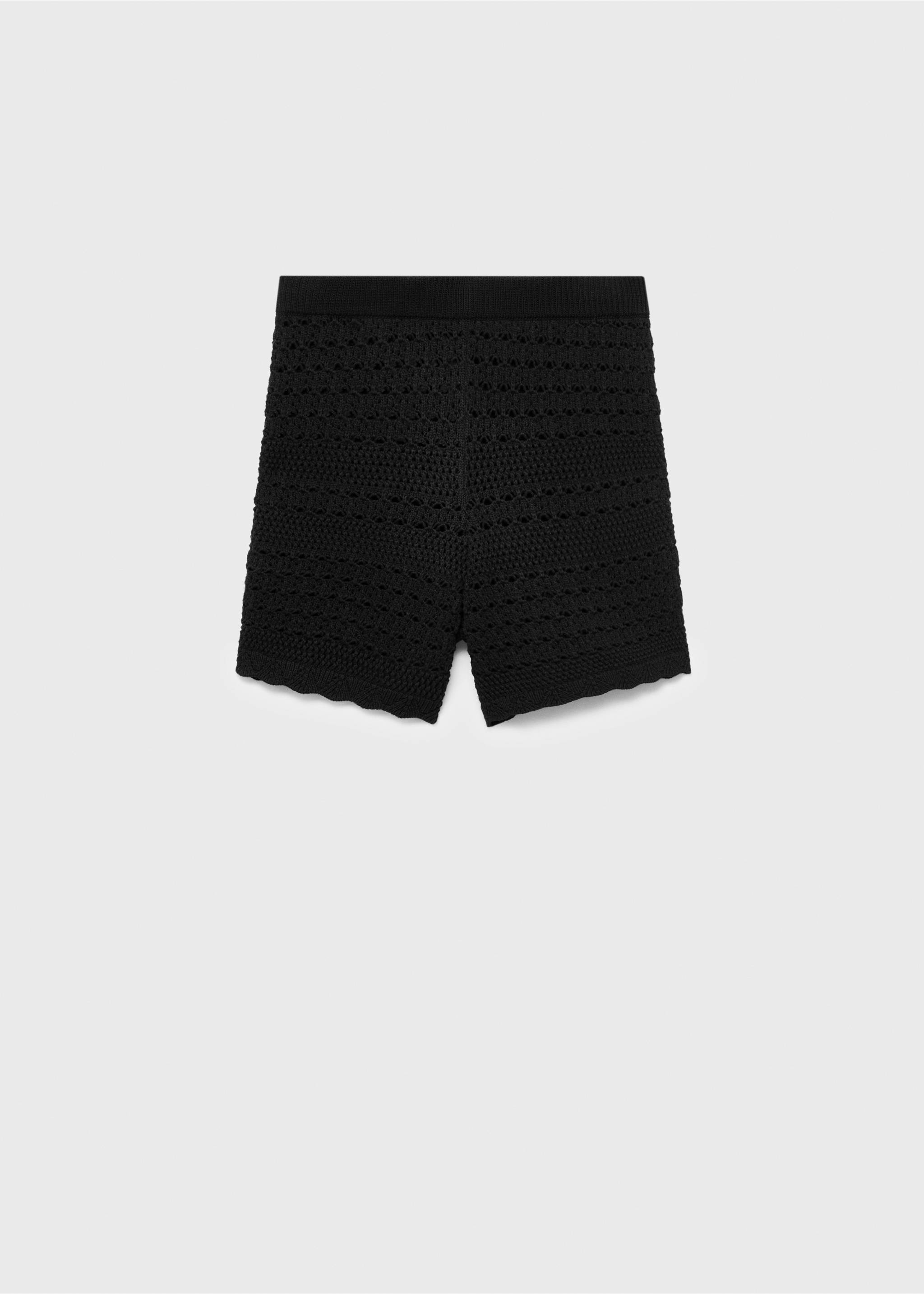 Short à grosse maille - Article sans modèle, Noir. Ref: 17094443-00.