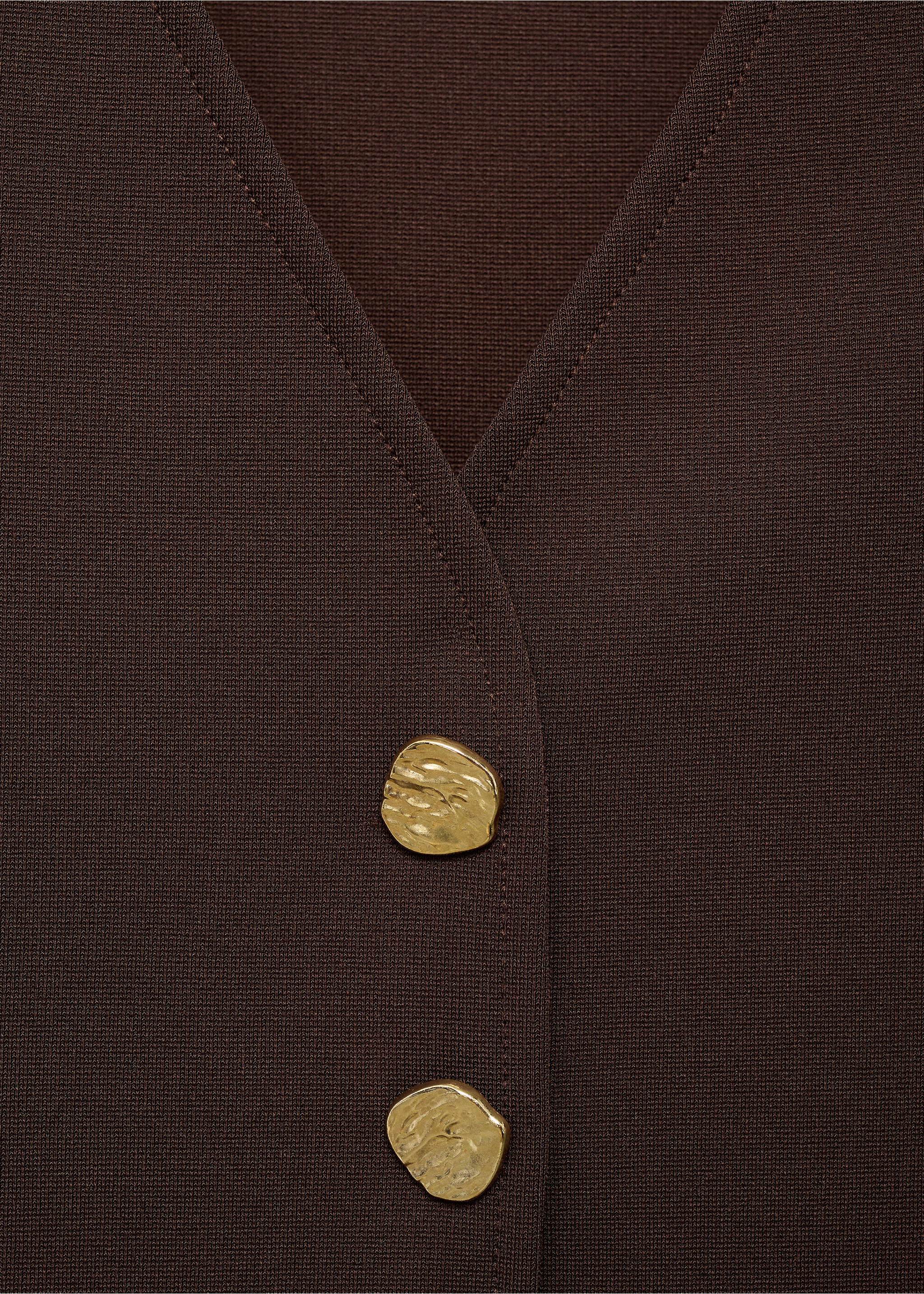 Weste mit Juwelenknöpfen - Detail des Artikels 8, Braun. Ref: 17094445-00.