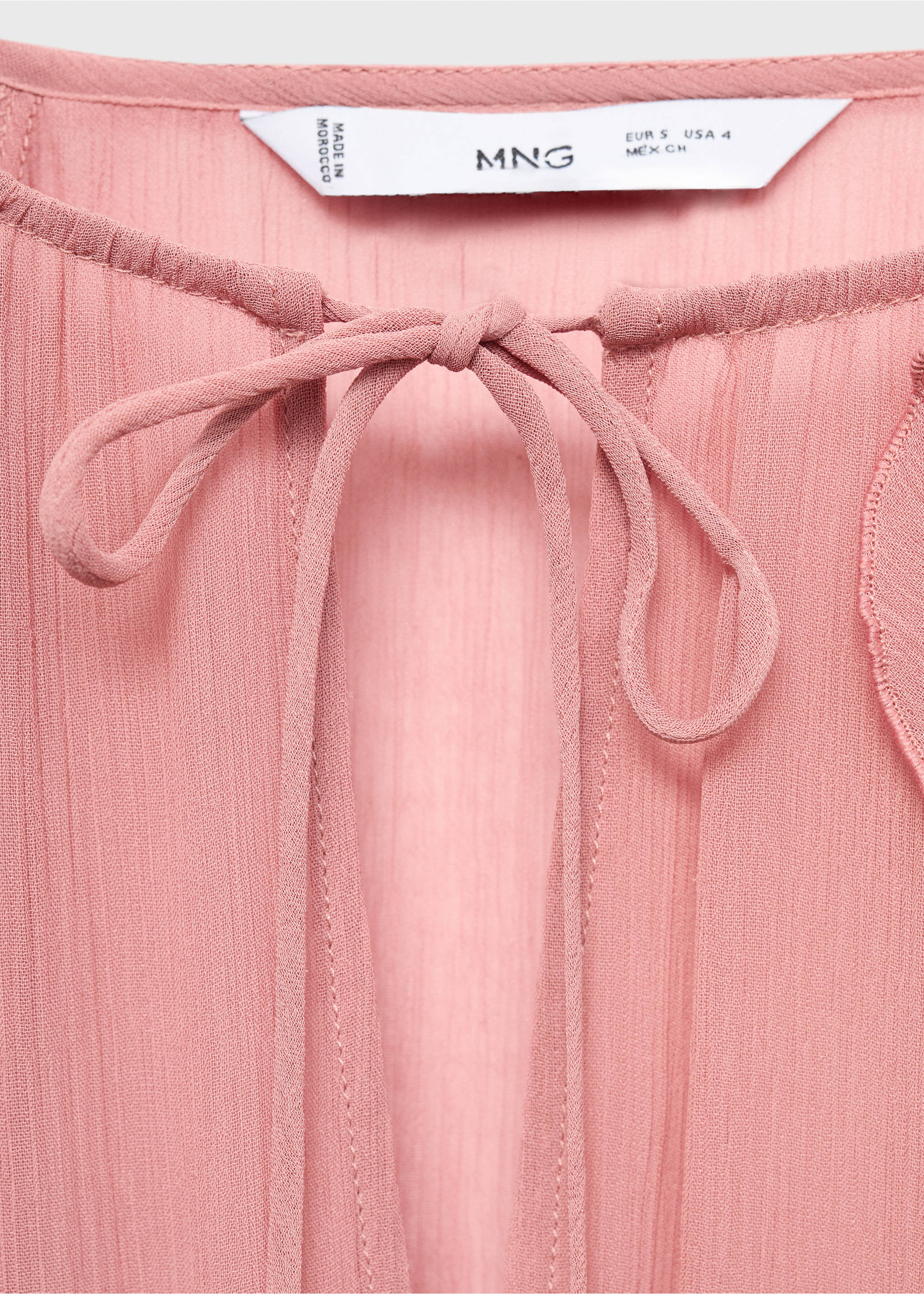 Vestido volantes manga acampanda - Detalle del artículo 8, Rosa. Ref: 17094446-00.