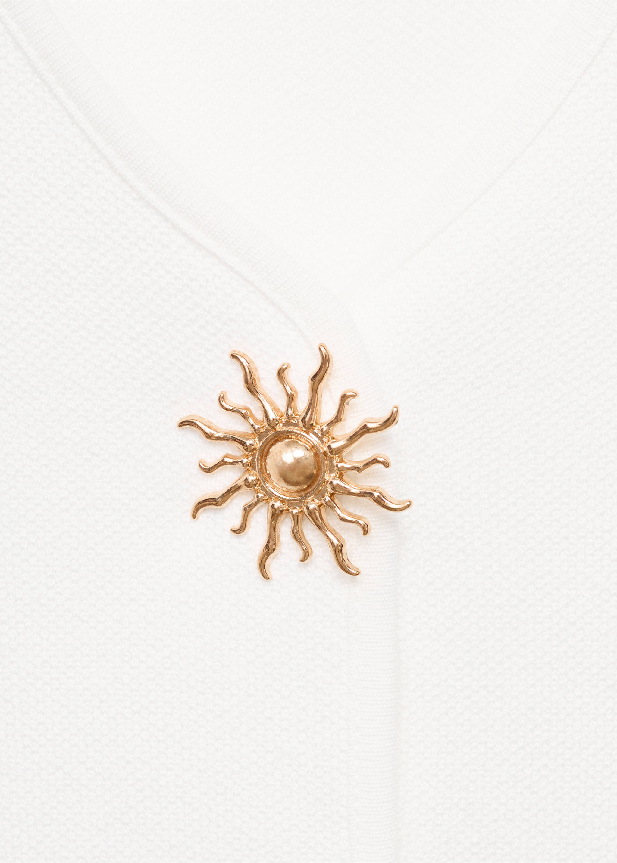 Knitted waistcoat with jewel buttons - Details of the article 0, White. Ref: 17094447-00.
