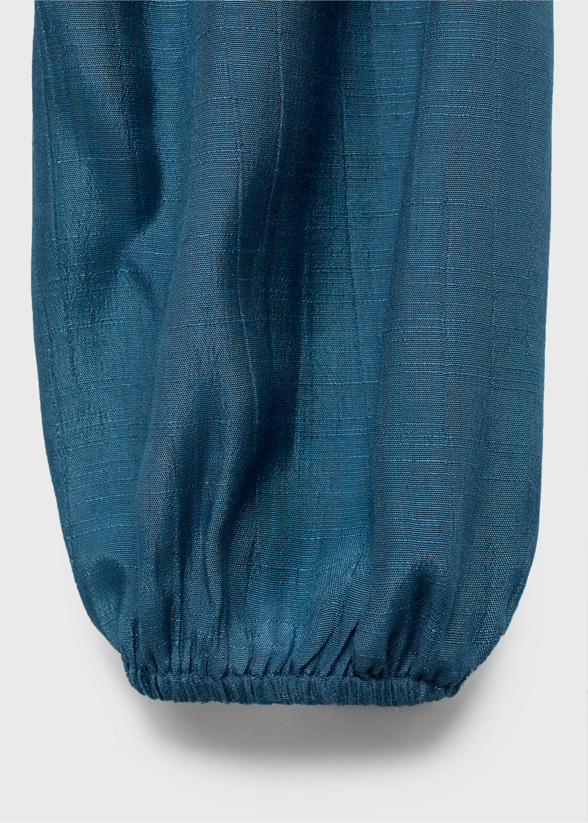 Ruched flowing blouse - Details of the article 0, Petrol Blue. Ref: 17094774-00.