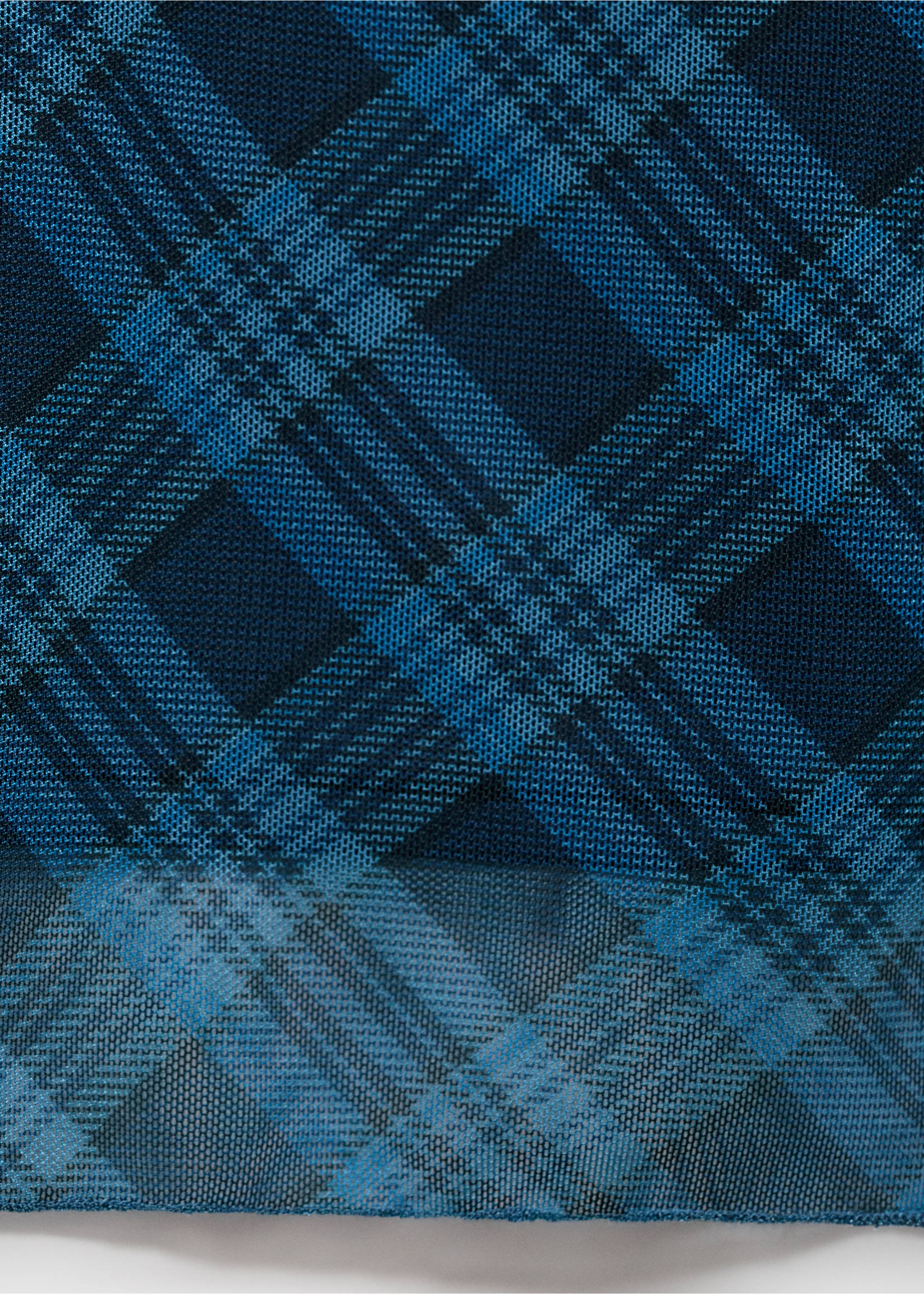 Checked long skirt - Details of the article 8, Dark Navy. Ref: 17094781-00.