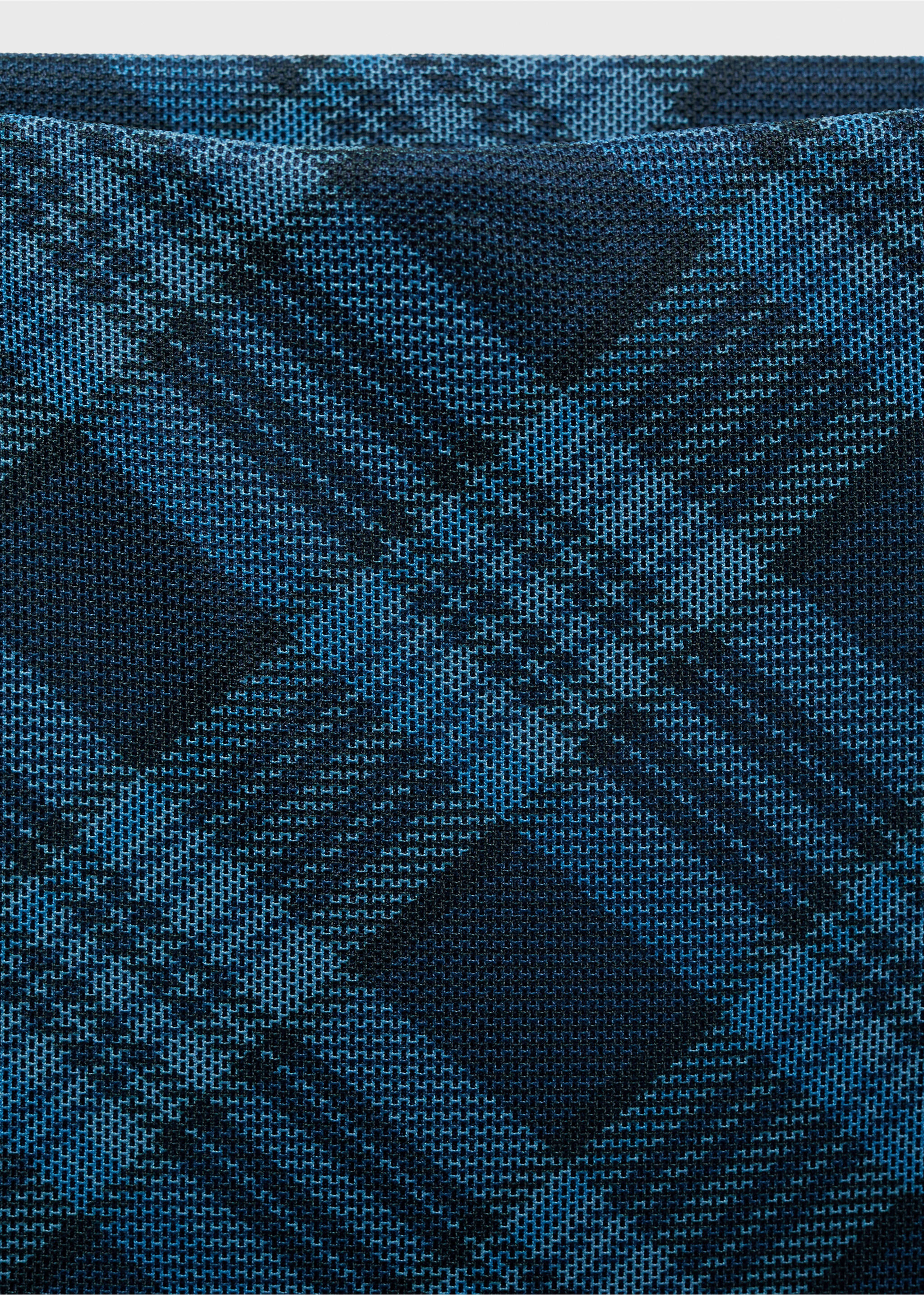 Checked long skirt - Details of the article 0, Dark Navy. Ref: 17094781-00.