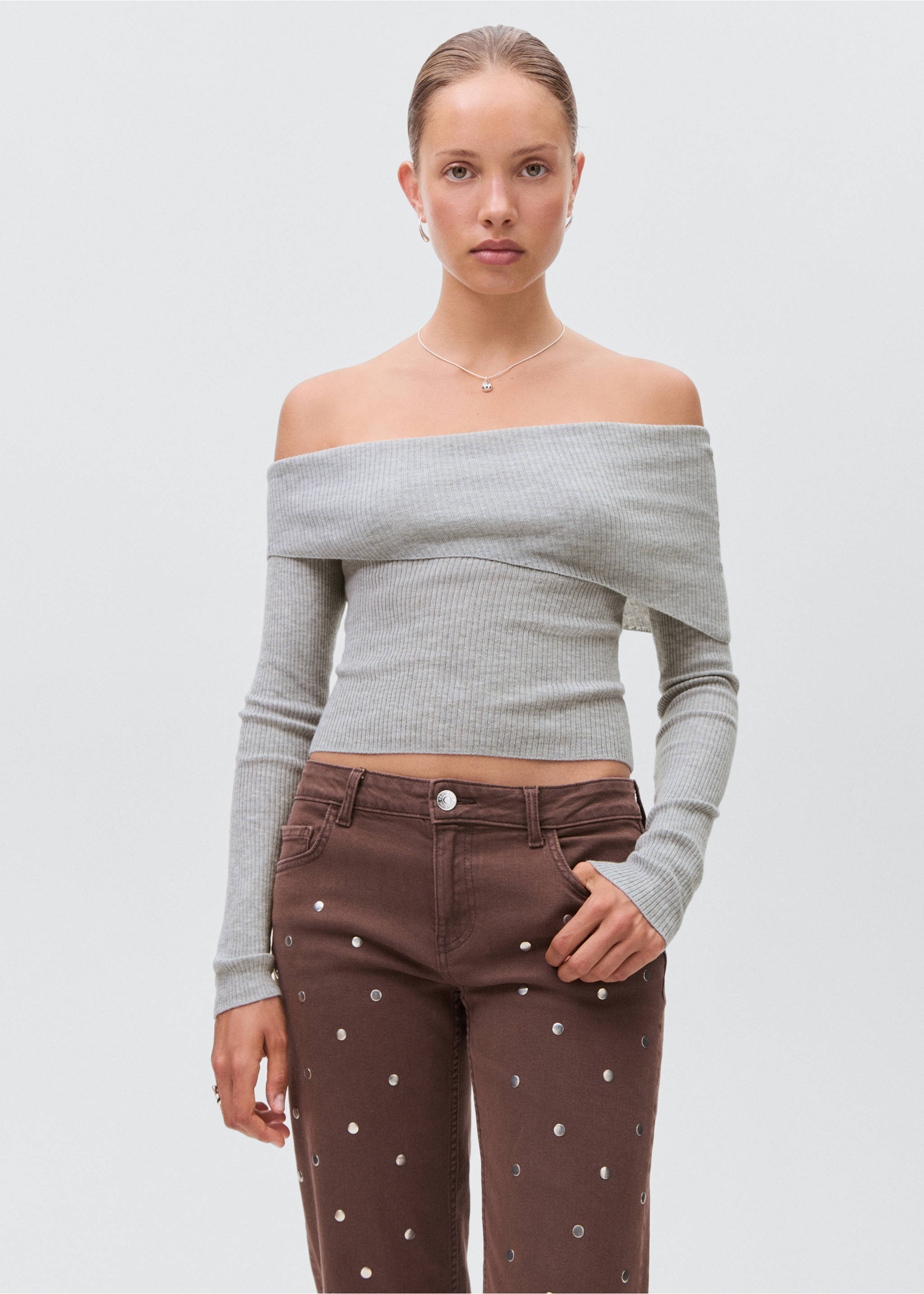 Strapless top - Medium plane, Medium Heather Grey. Ref: 17094782-00.