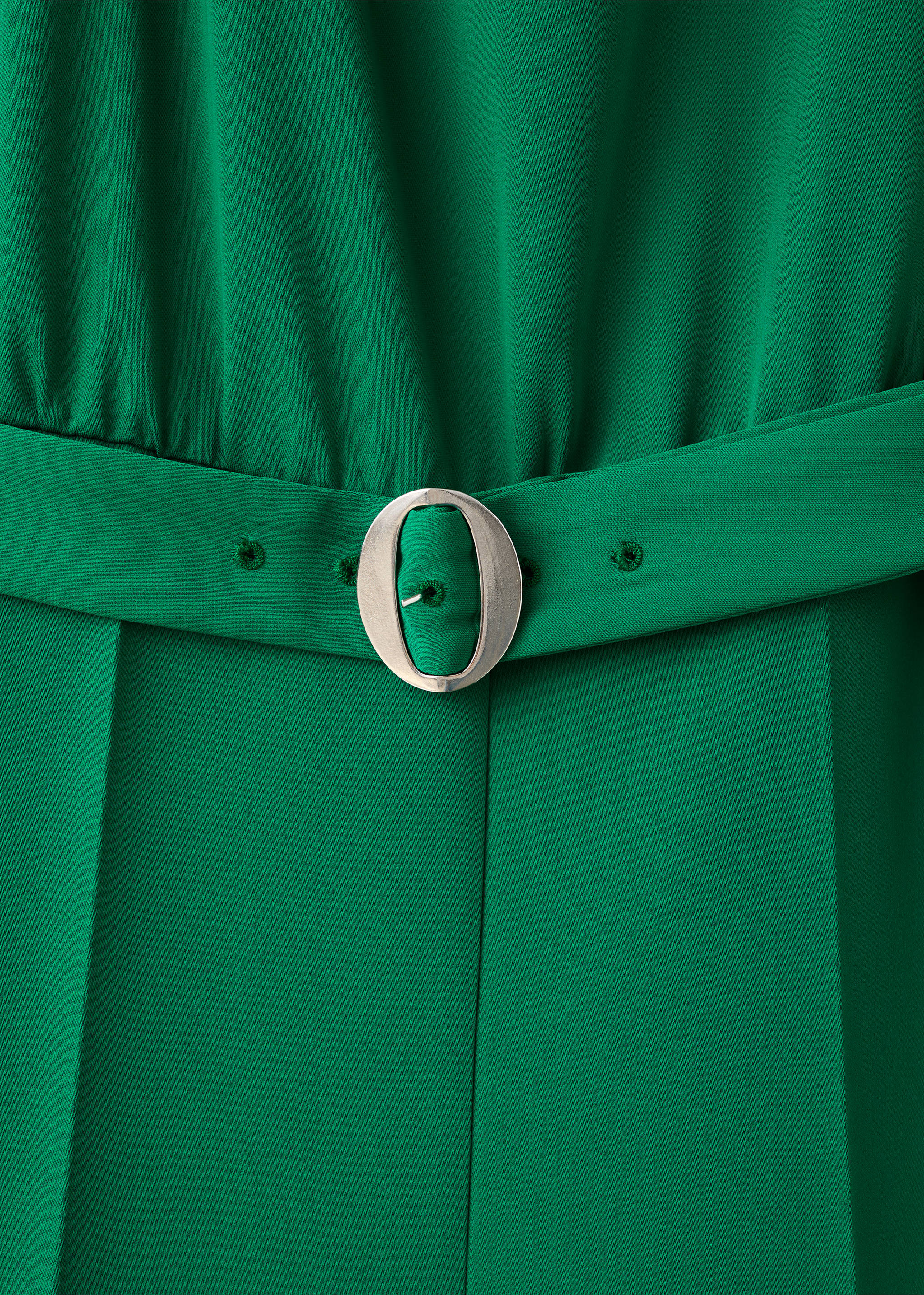 Asymmetrical long jumpsuit with belt - Details of the article 8, Green Apple. Ref: 17094789-00.