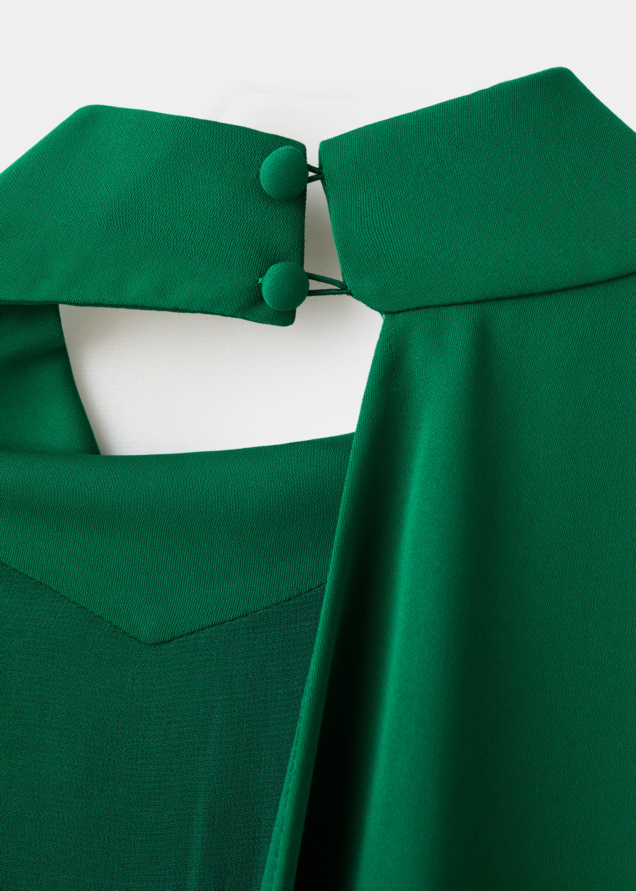 Asymmetrical long jumpsuit with belt - Details of the article 0