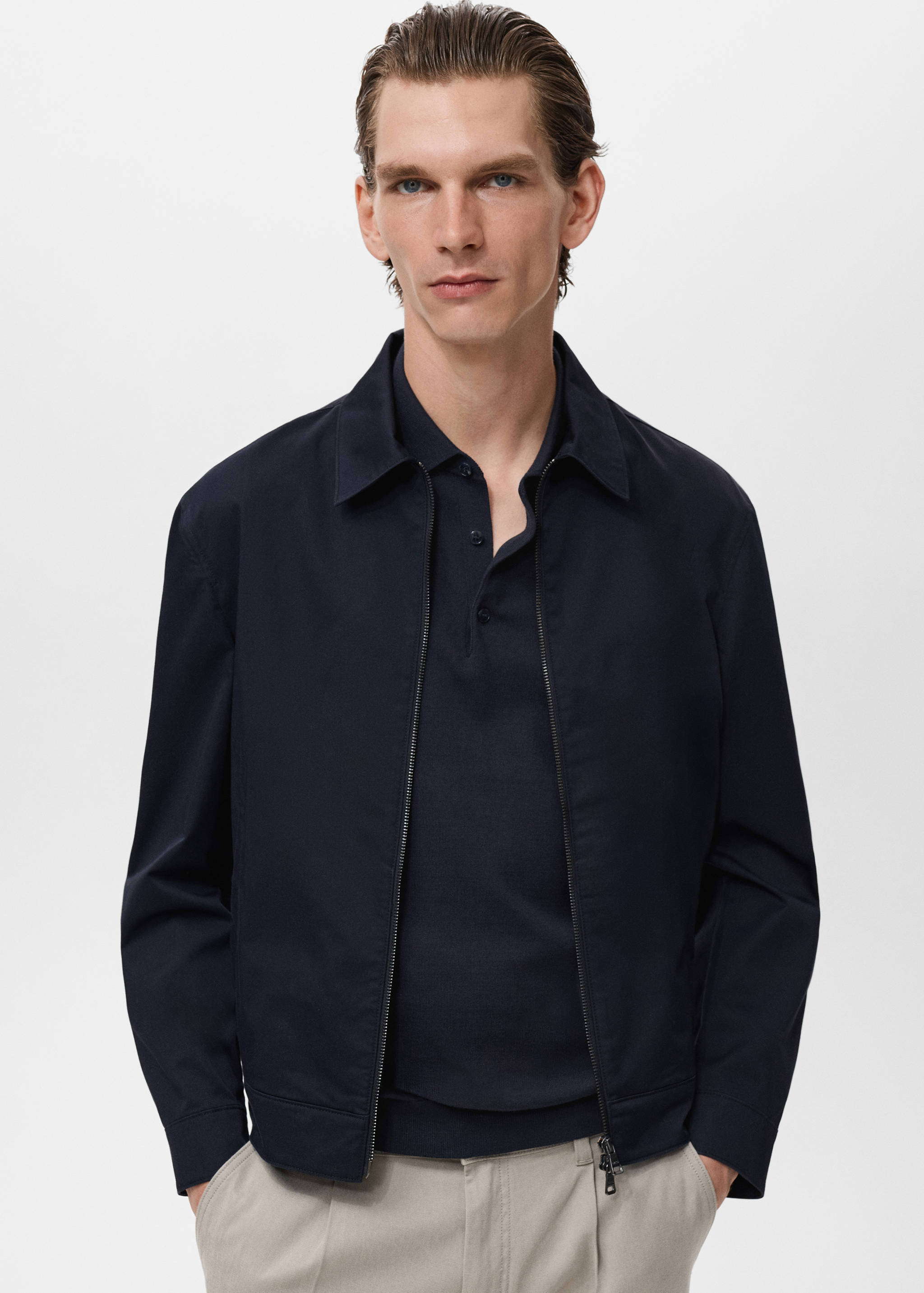Zipper cotton jacket - Medium plane