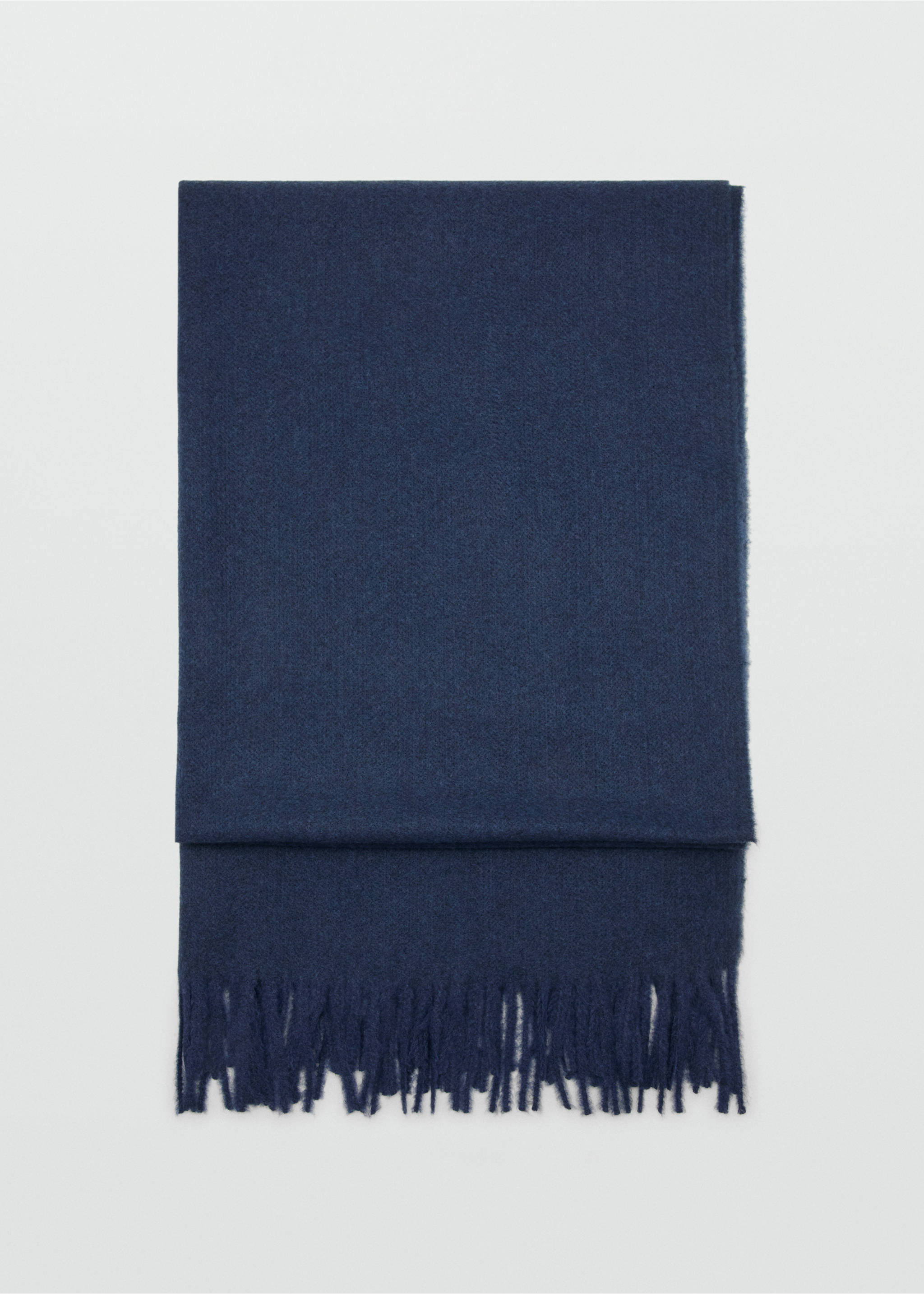 Schal mit fransigen Abschlüssen - Artikel ohne Model, Blau. Ref: 17095145-00.