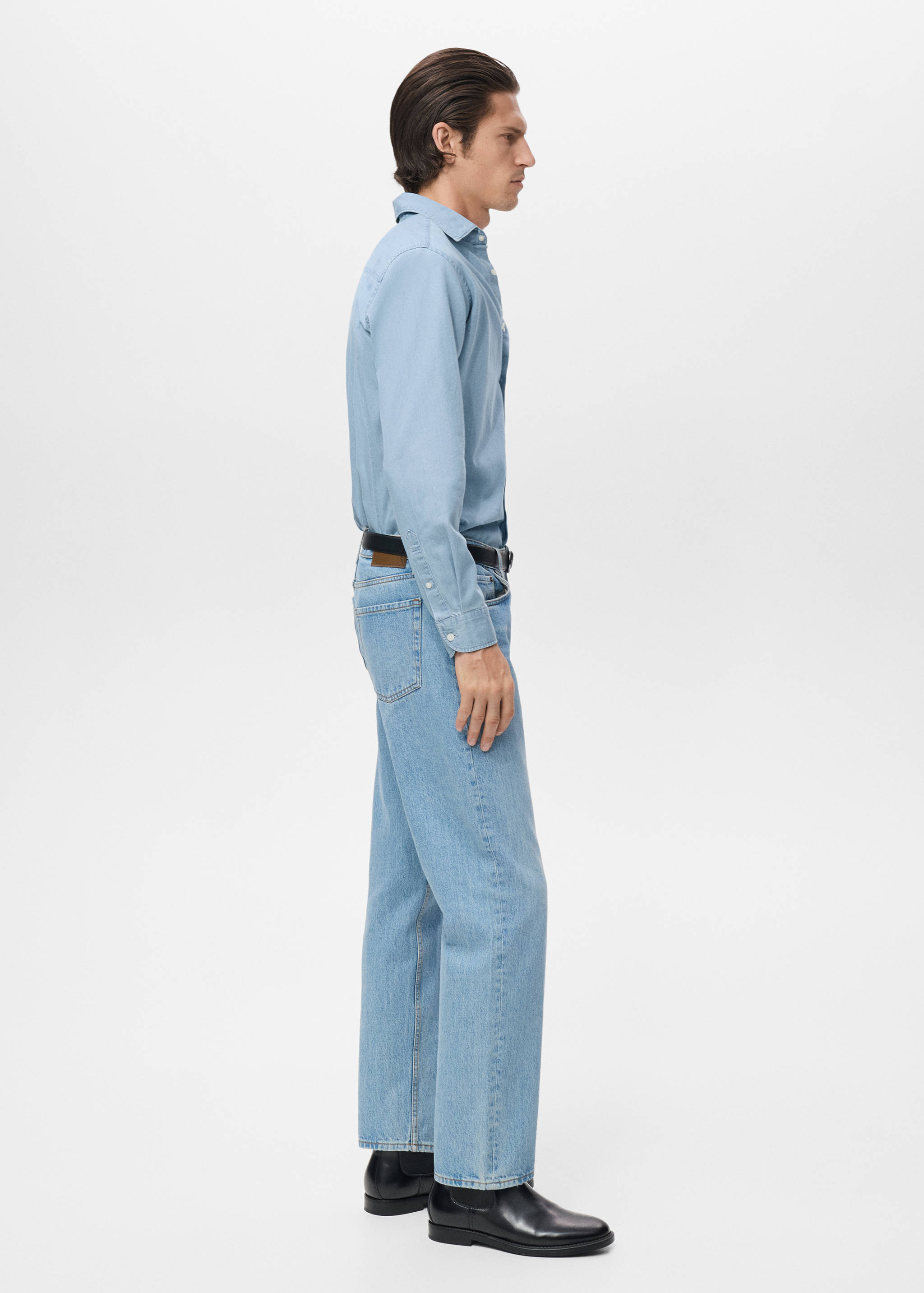 Chambray overhemd 100% katoen - Detail van het artikel 2