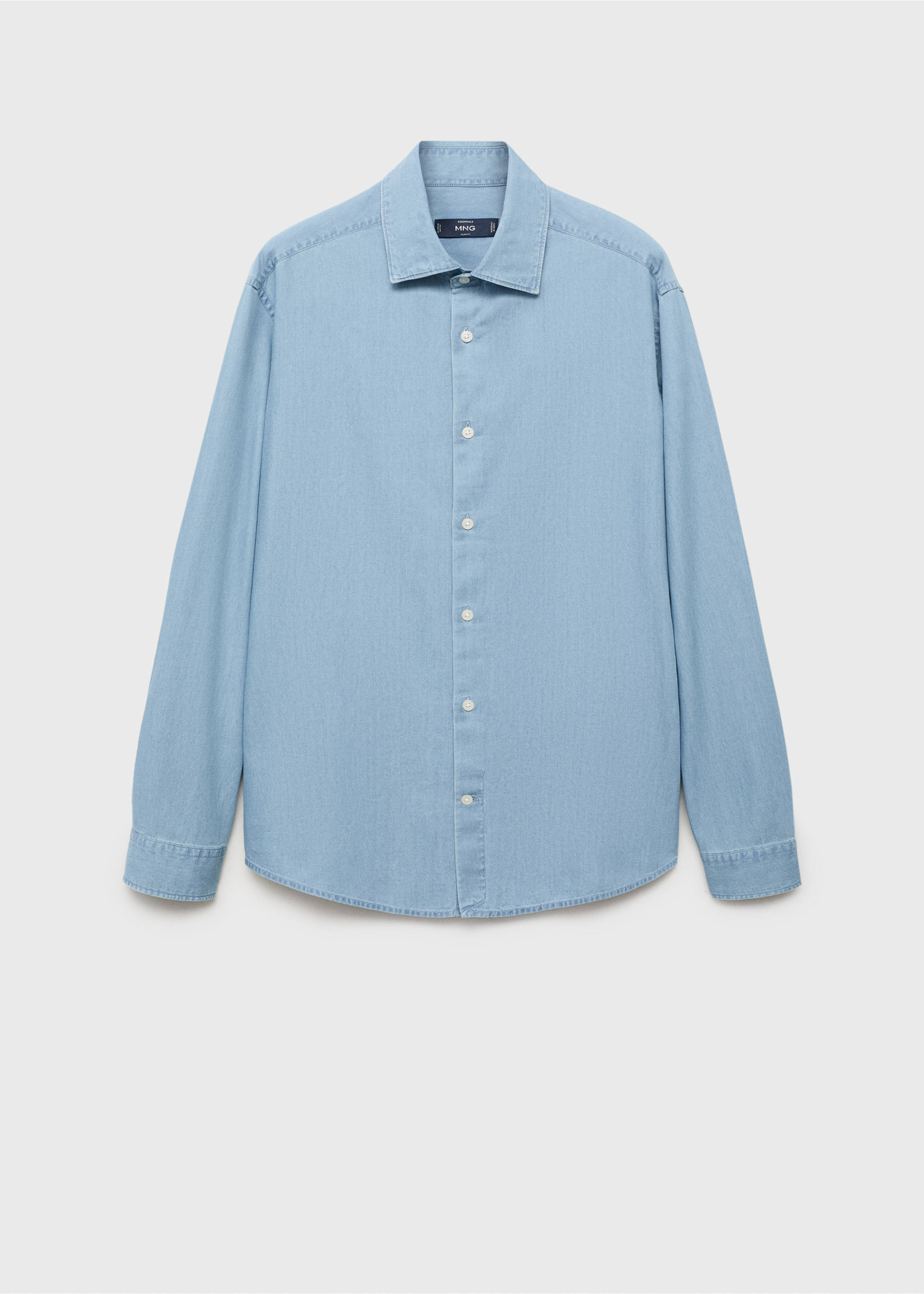 Chambray overhemd 100% katoen - Artikel zonder model, Lichtblauw. Ref: 17095149-00.