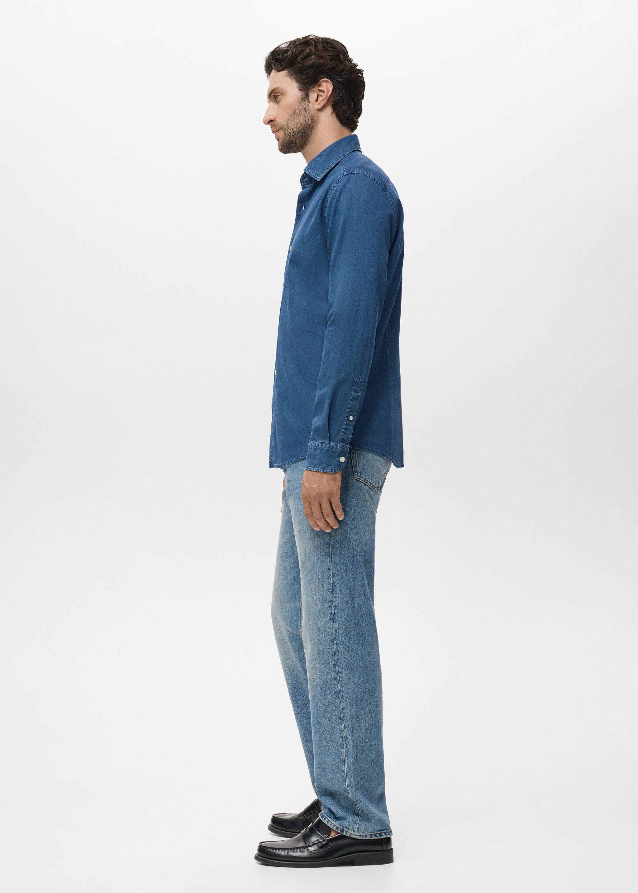 Chambray overhemd 100% katoen - Detail van het artikel 2
