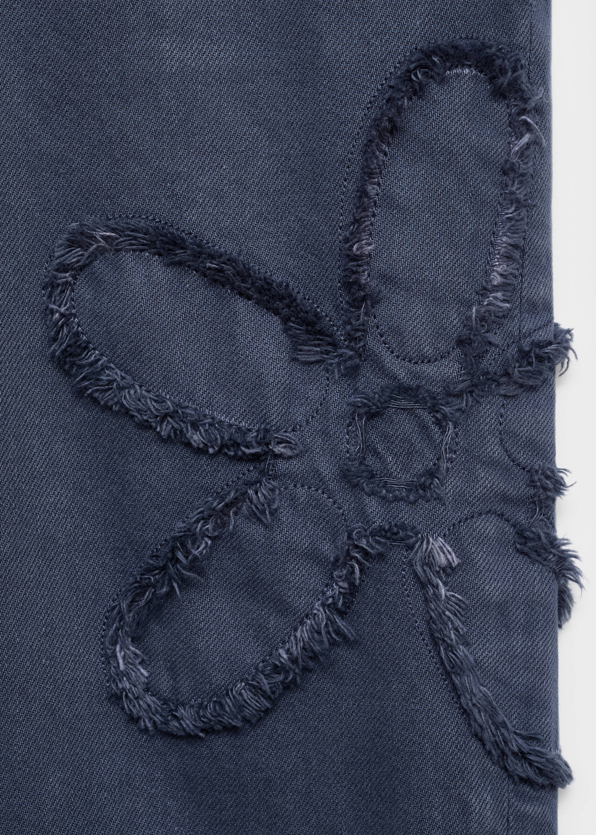 Jeans wide leg detalle flor - Detalle del artículo 0