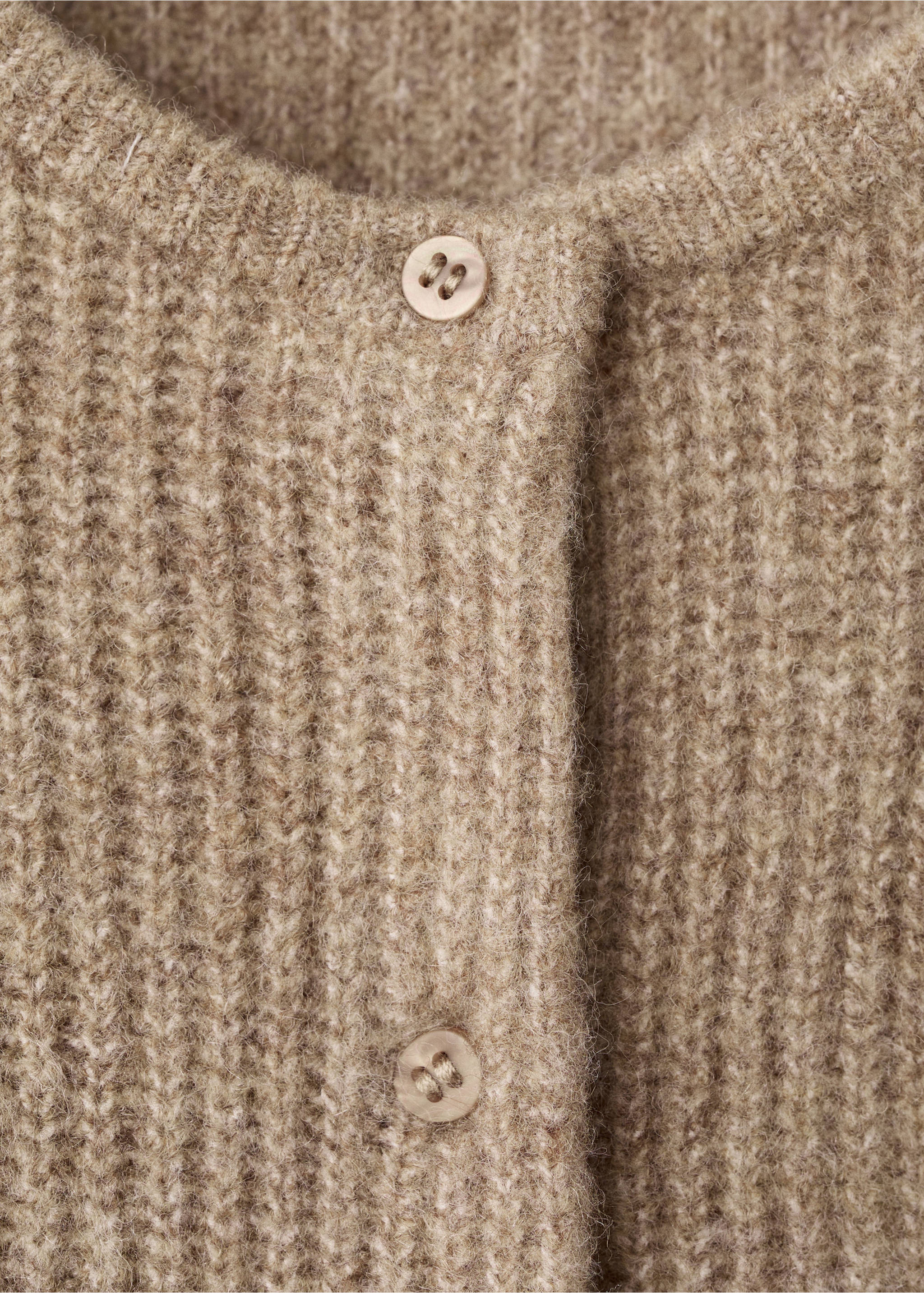 Knitted button cardigan - Details of the article 0, Medium Brown. Ref: 17095152-00.