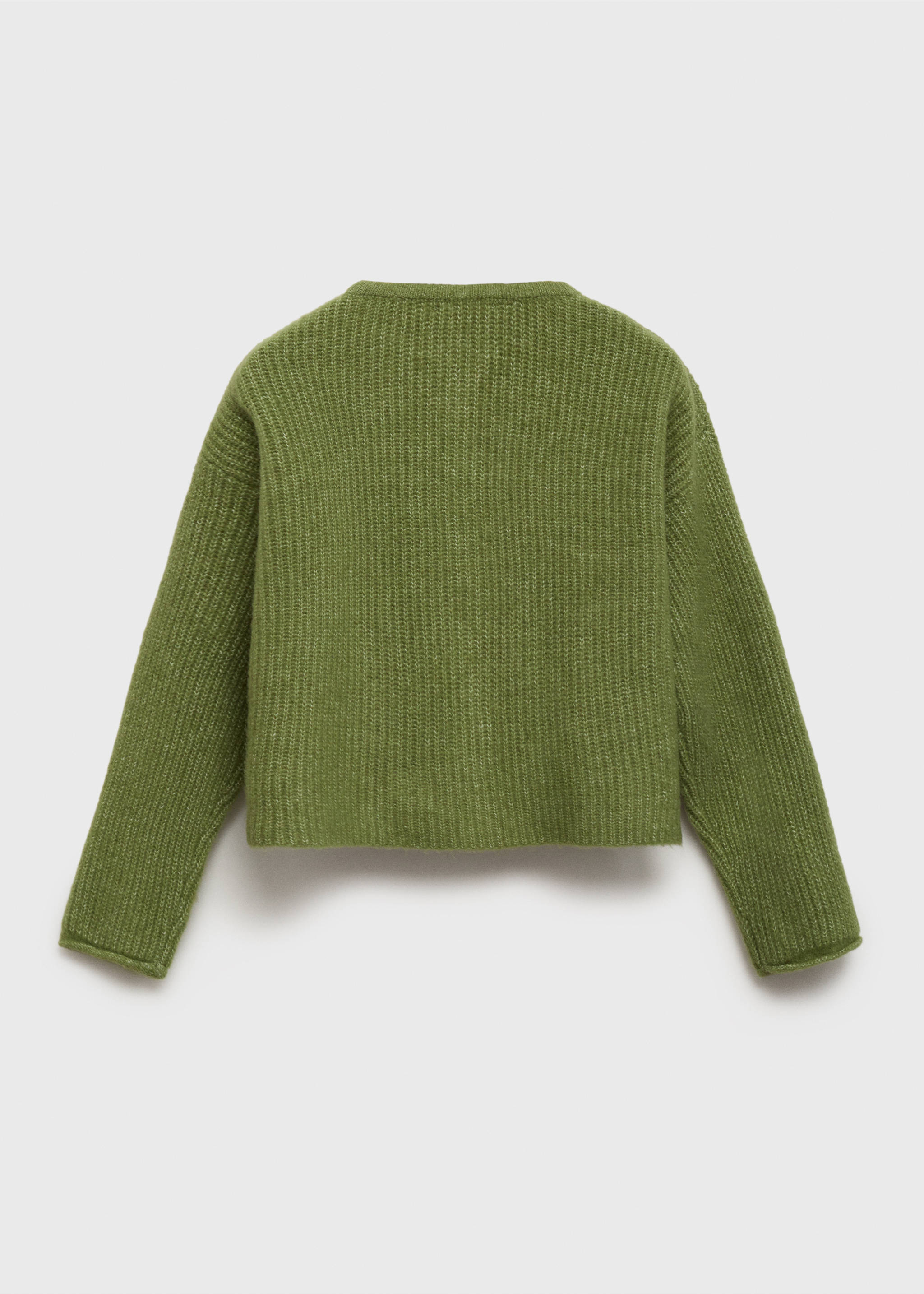 Knitted button cardigan - Reverse of the article, Green. Ref: 17095152-00.