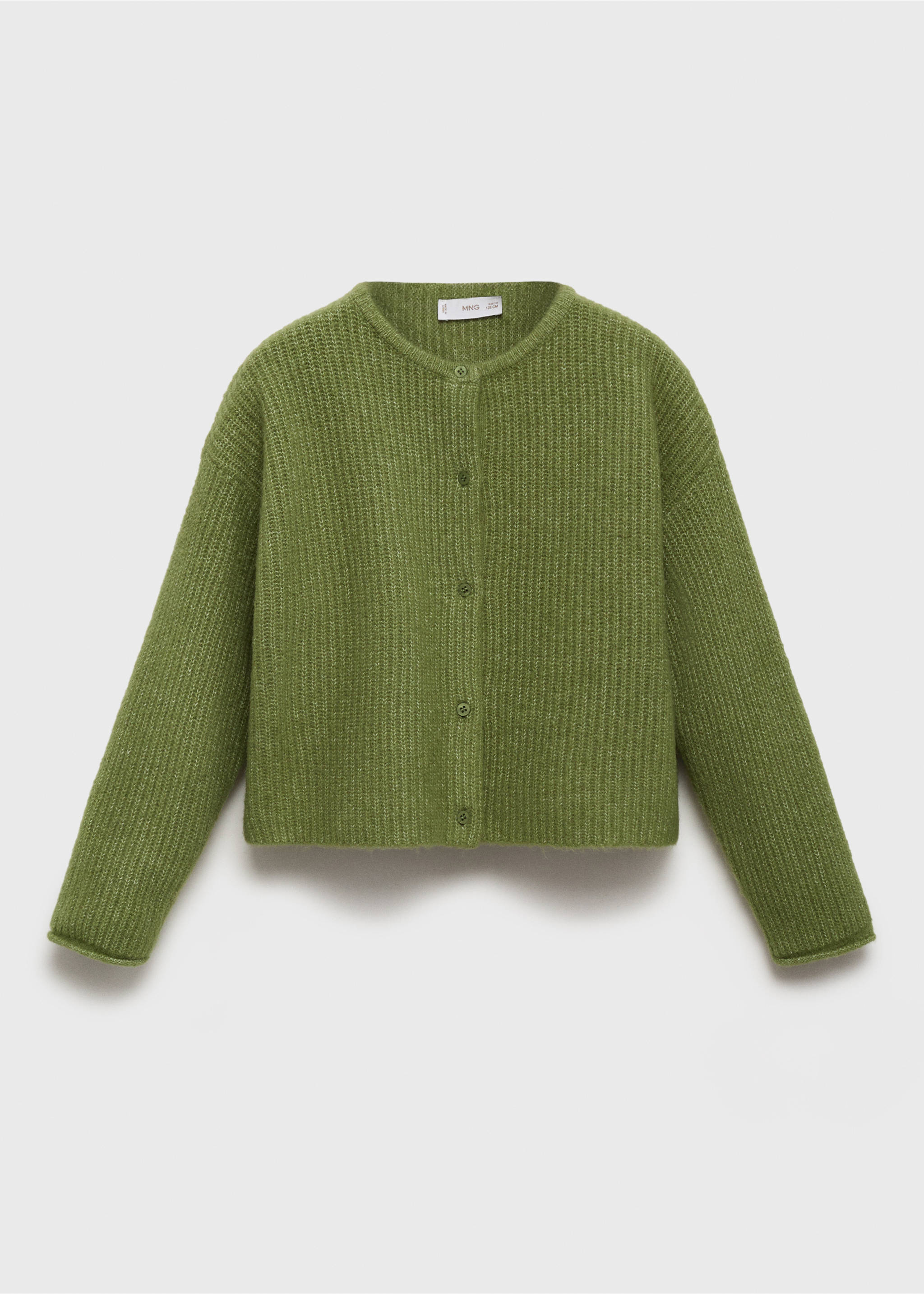 Knitted button cardigan - Article without model, Green. Ref: 17095152-00.