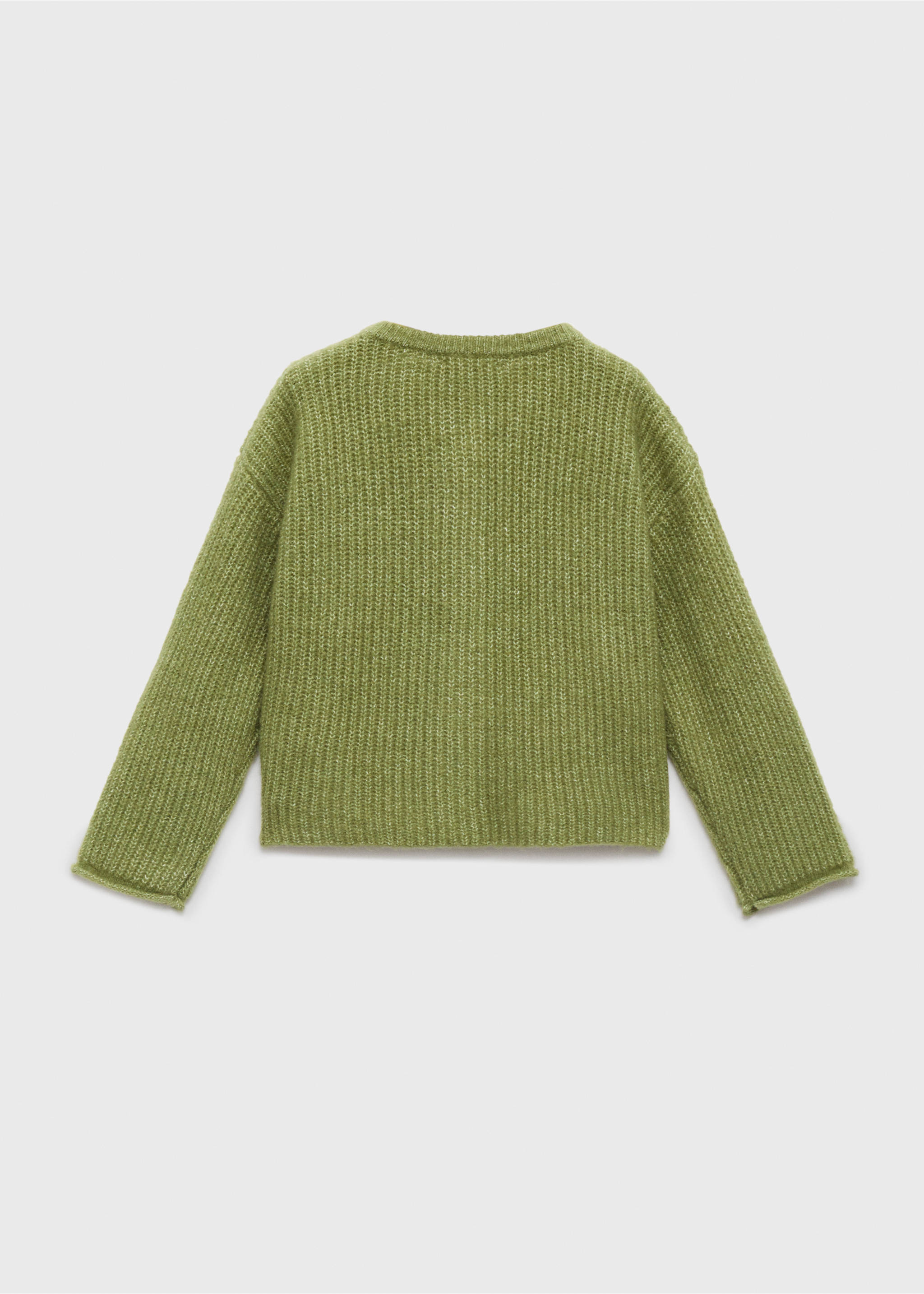 Cardigan maille boutons - Verso de l’article, Vert. Ref: 17095154-00.