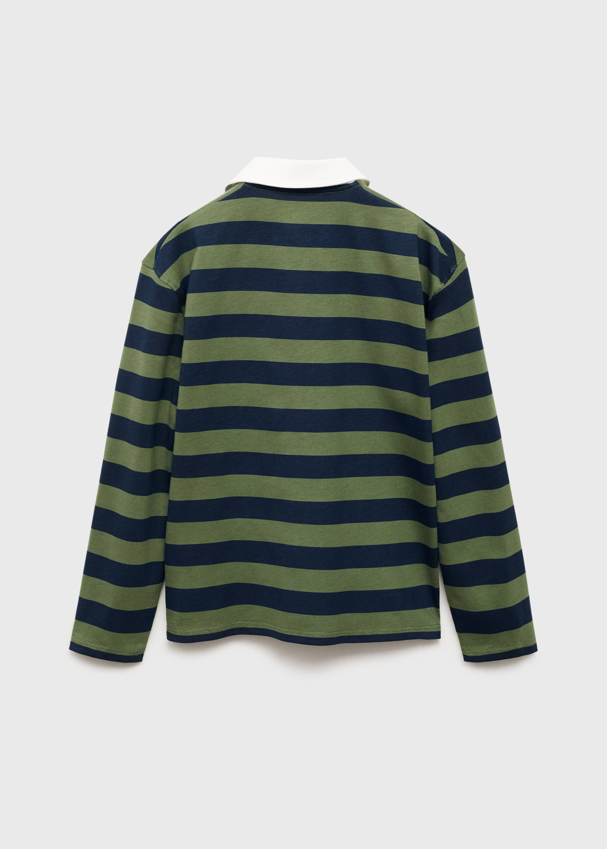 Striped cotton polo shirt - Reverse of the article