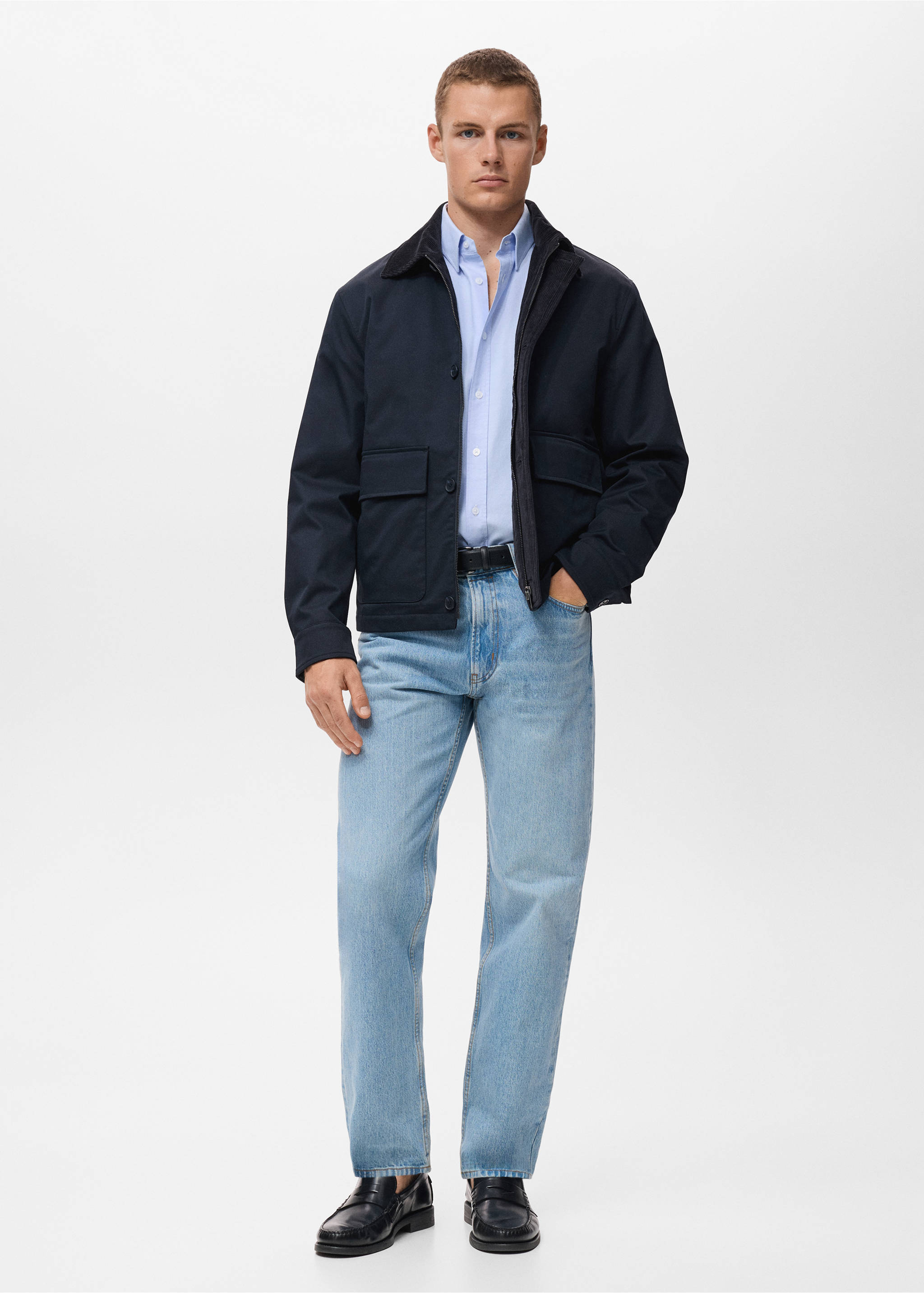 Chemise 100 % coton Oxford - Plan général, Bleu ciel. Ref: 17095156-00.