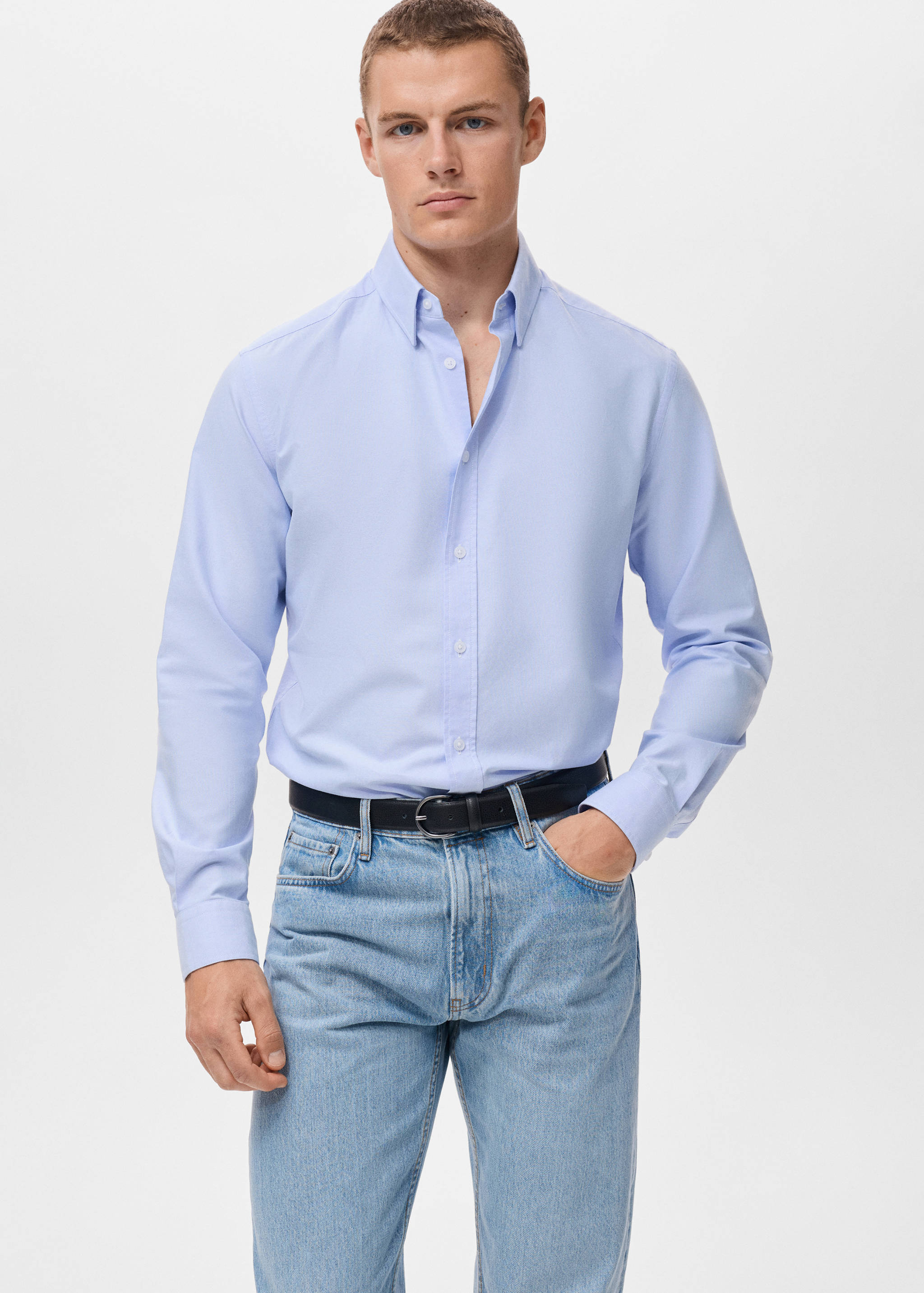 Chemise 100 % coton Oxford - Plan moyen