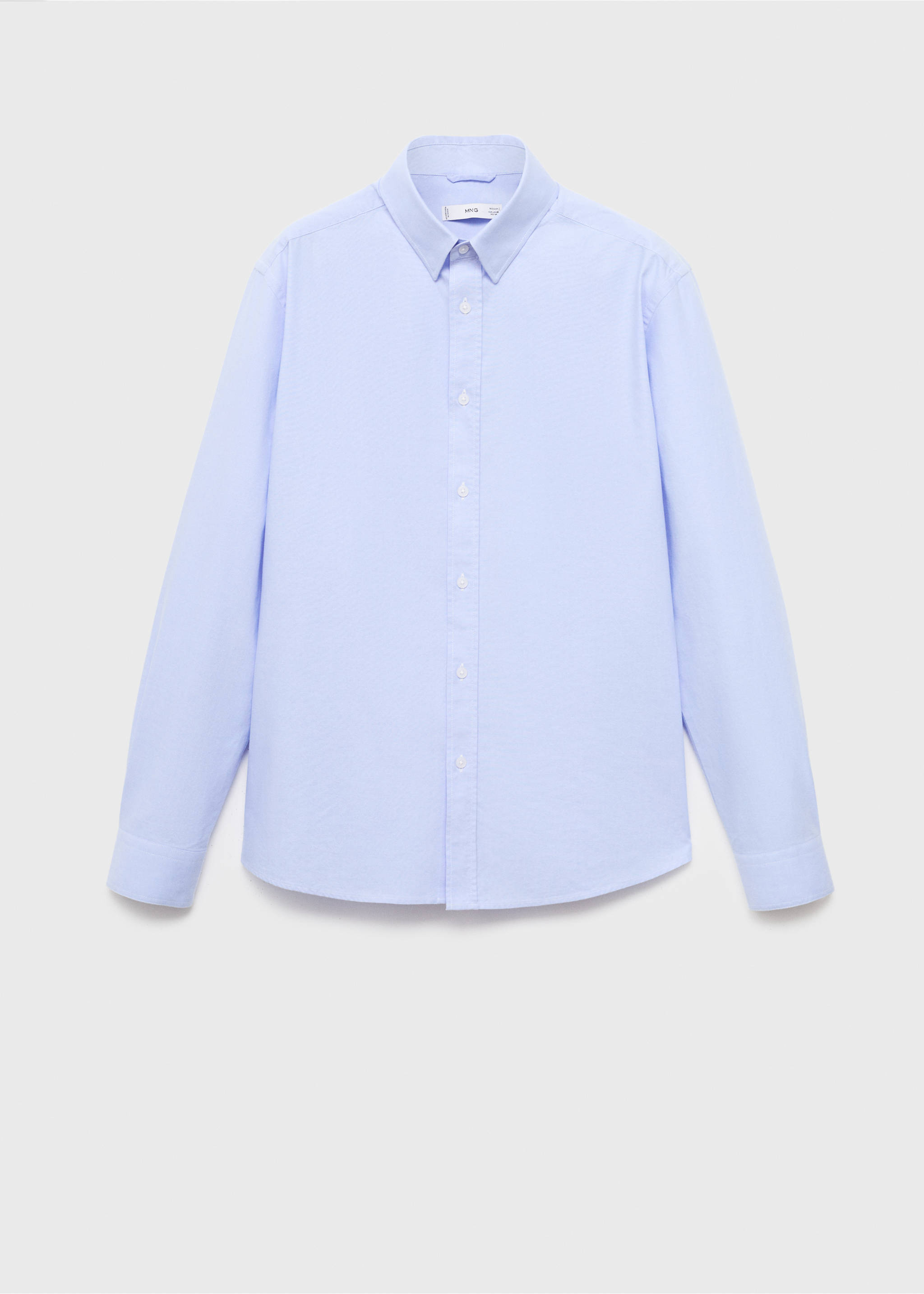 100% cotton Oxford shirt - Article without model, Sky Blue. Ref: 17095156-00.