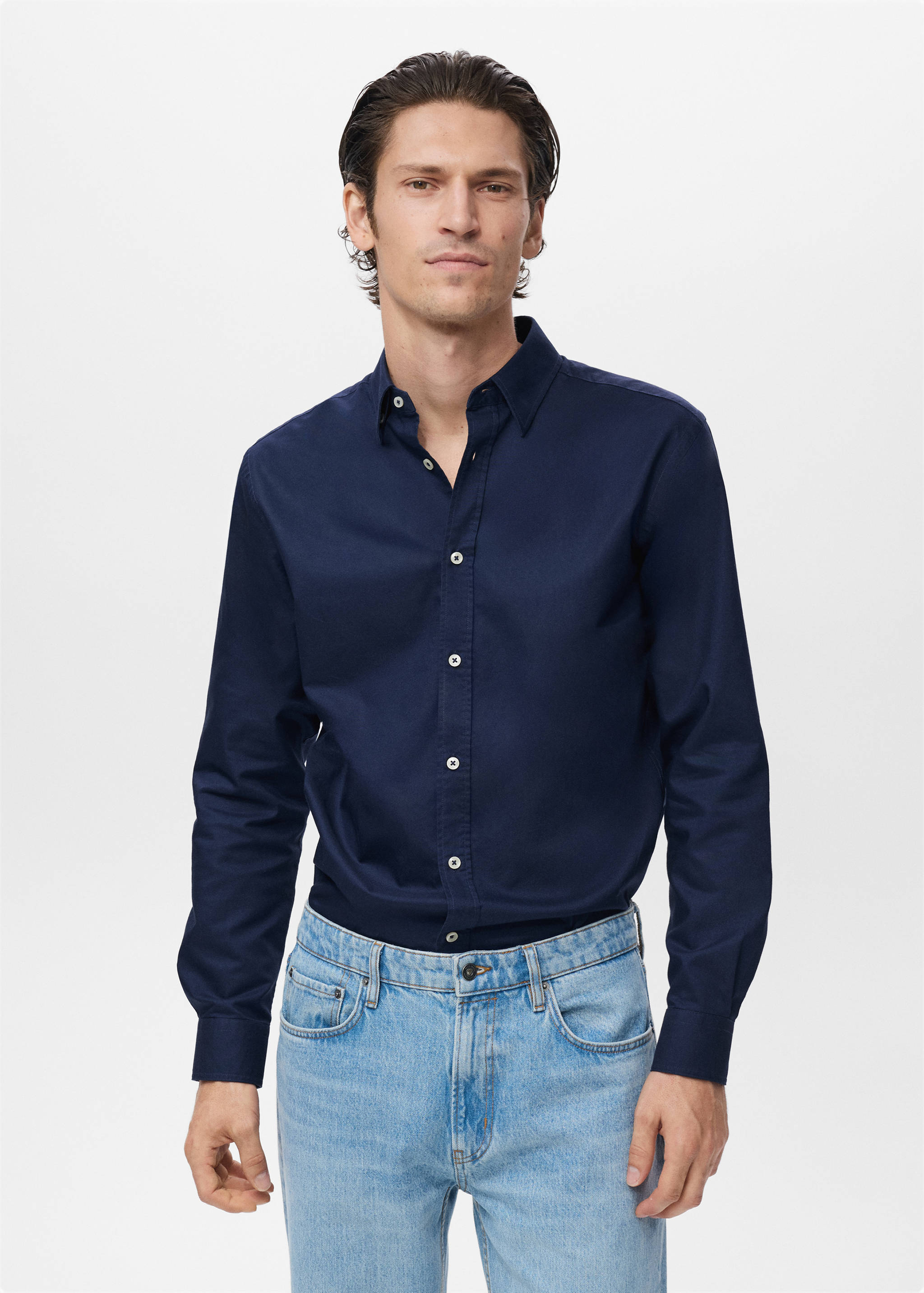 Chemise 100 % coton Oxford - Plan moyen