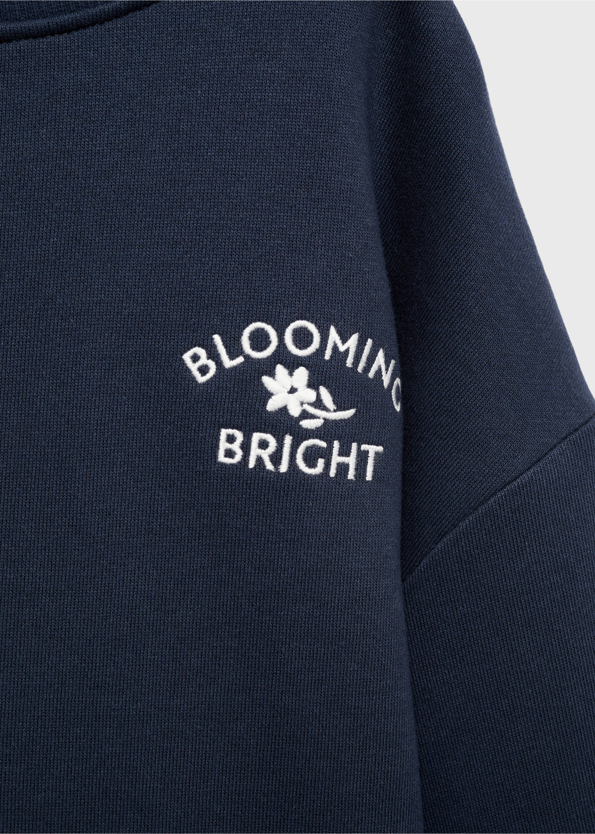Floral sweatshirt dress - Details of the article 8, Navy. Ref: 17095158-00.