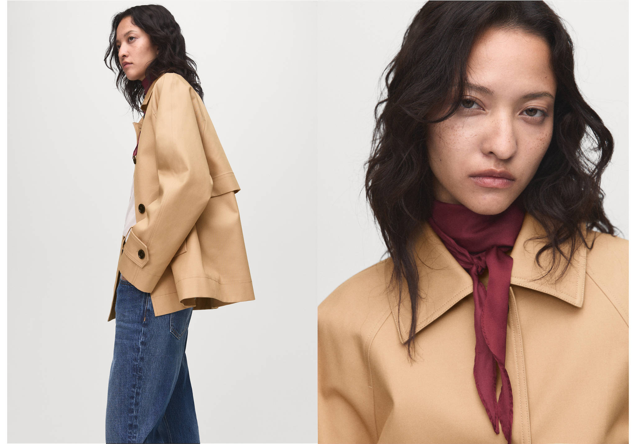 Oversized parka with epaulettes - Panoramic plane