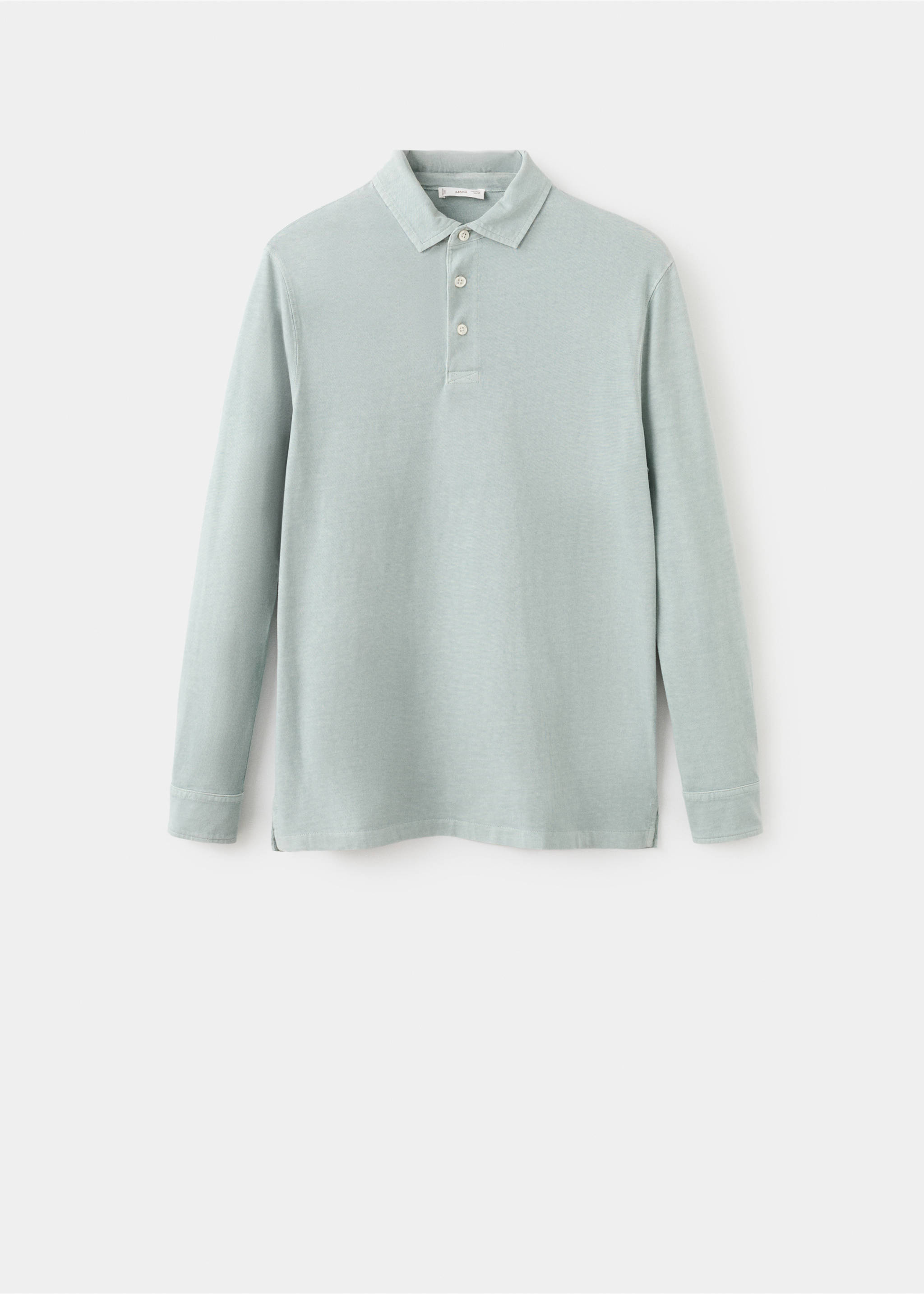Cotton basic polo shirt - Article without model, Aqua Green. Ref: 17095167-00.