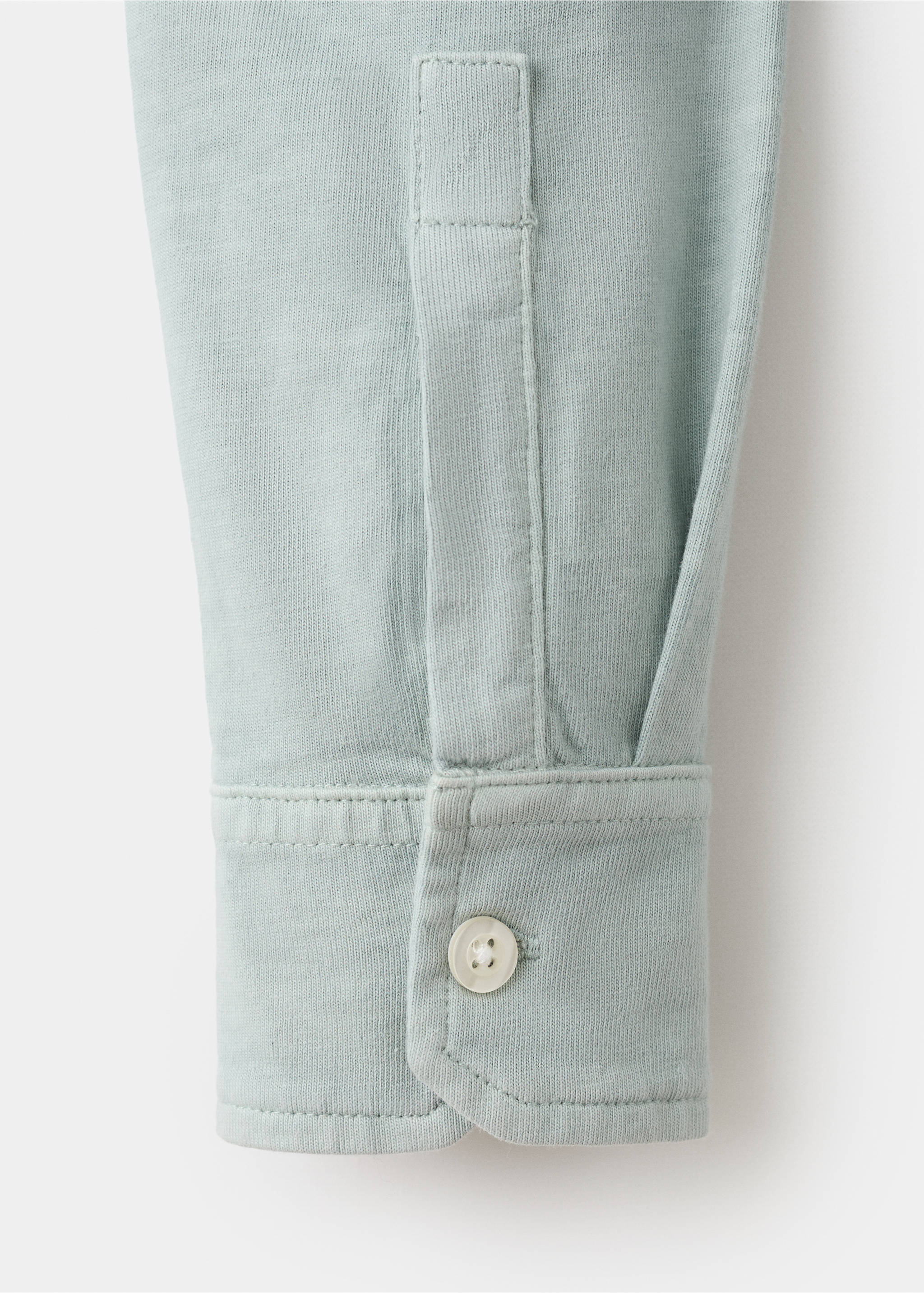 Cotton basic polo shirt - Details of the article 0, Aqua Green. Ref: 17095167-00.