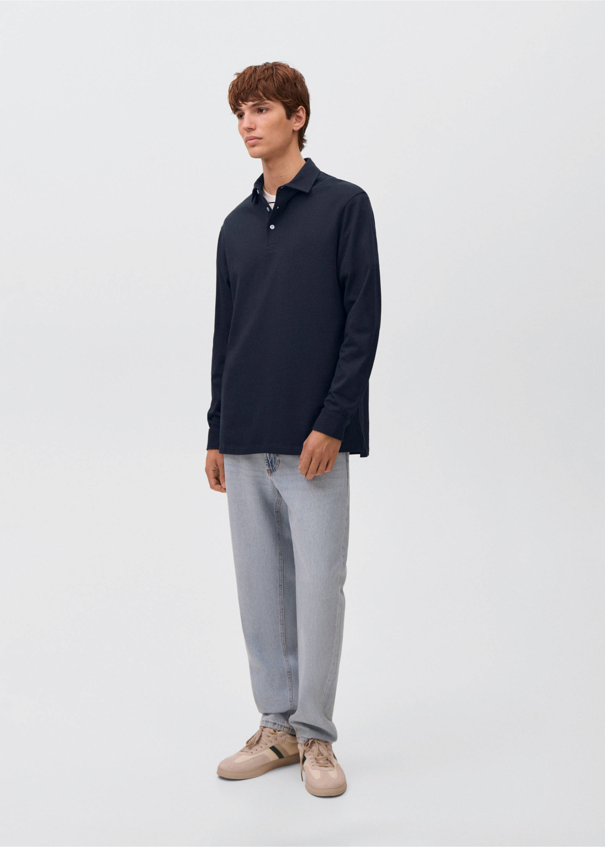 Cotton basic polo shirt - General plane, Navy. Ref: 17095167-00.