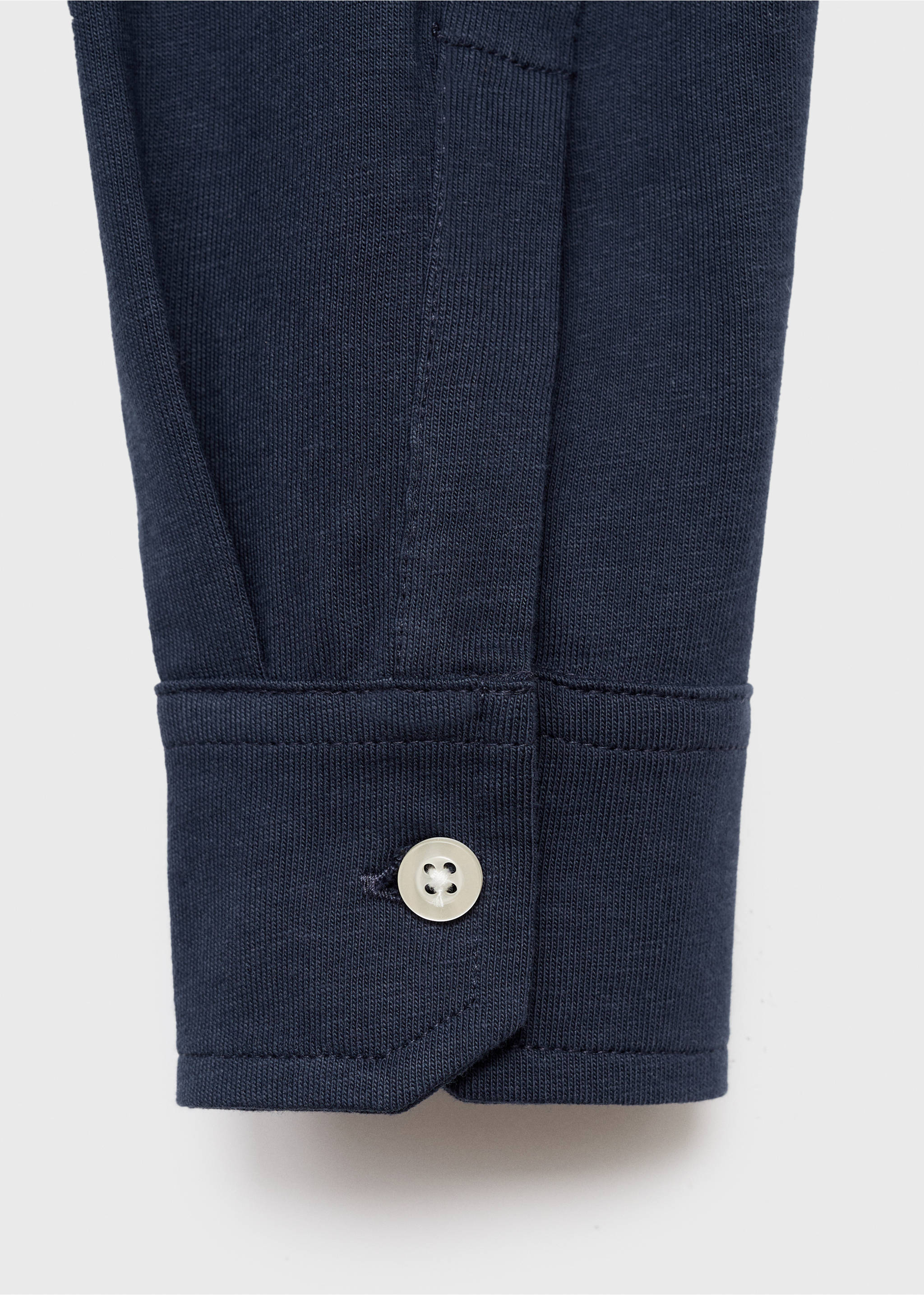 Cotton basic polo shirt - Details of the article 0, Navy. Ref: 17095167-00.