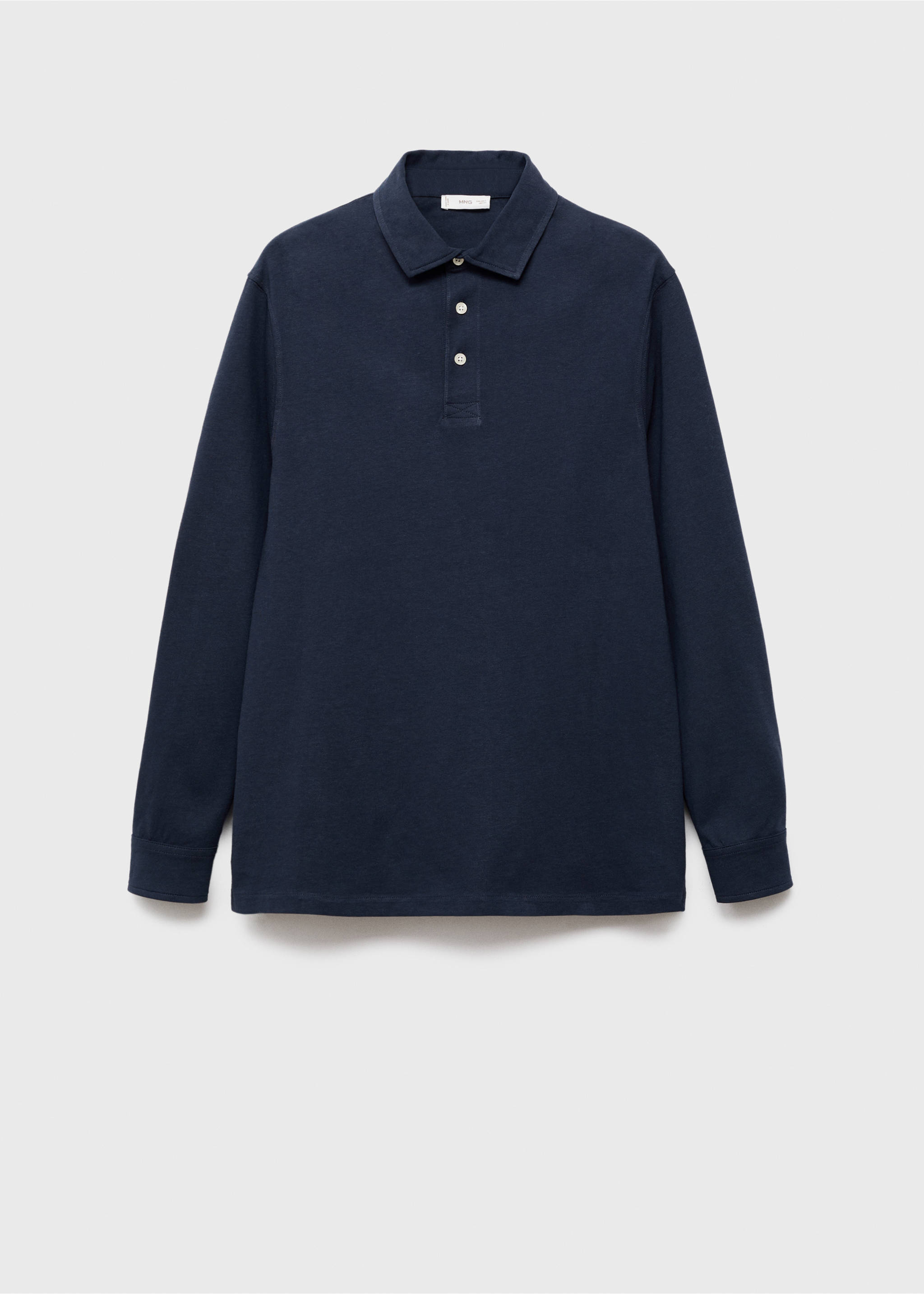 Cotton basic polo shirt - Article without model, Navy. Ref: 17095167-00.