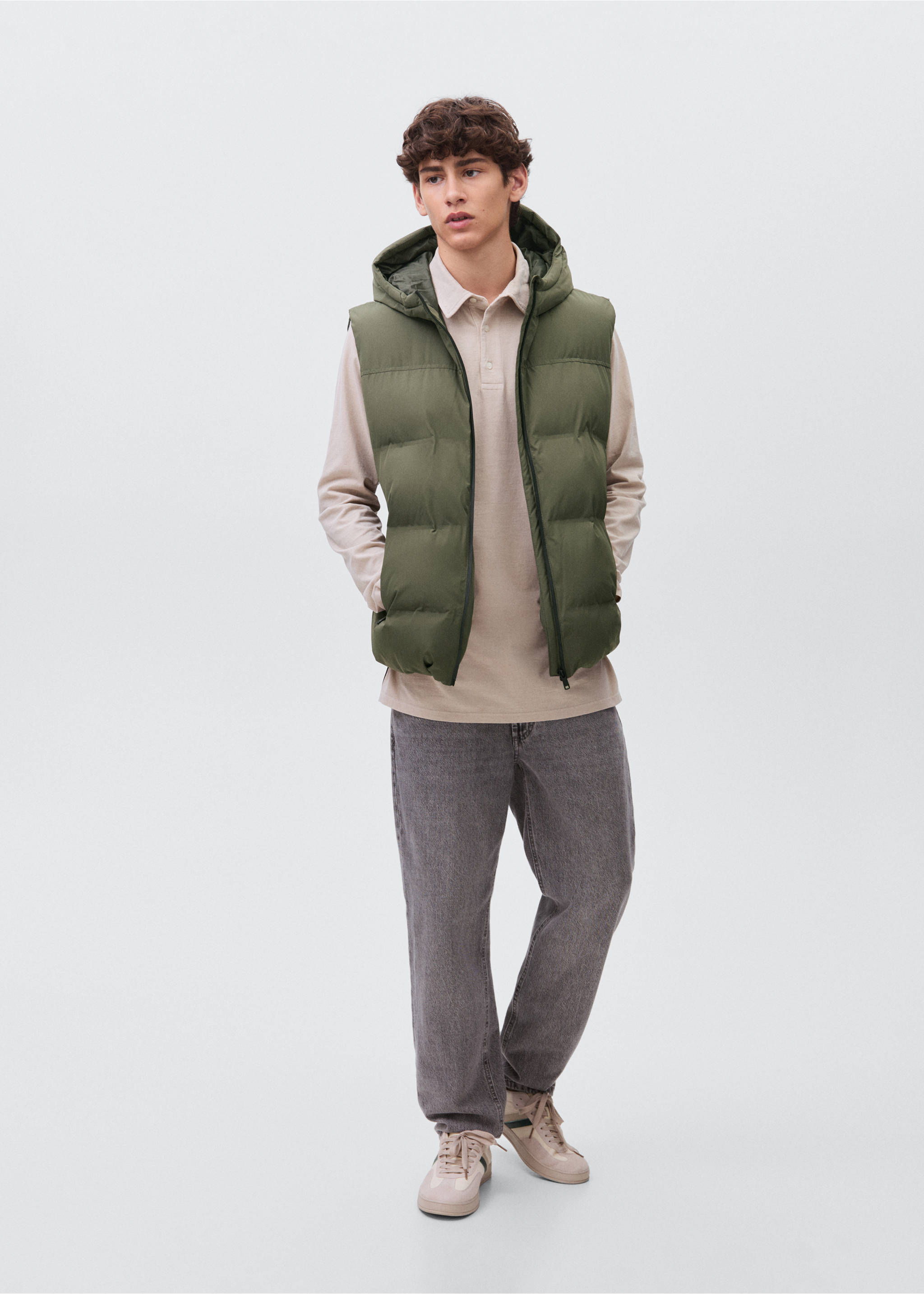 Quilted gilet - General plane, Khaki. Ref: 17095783-00.