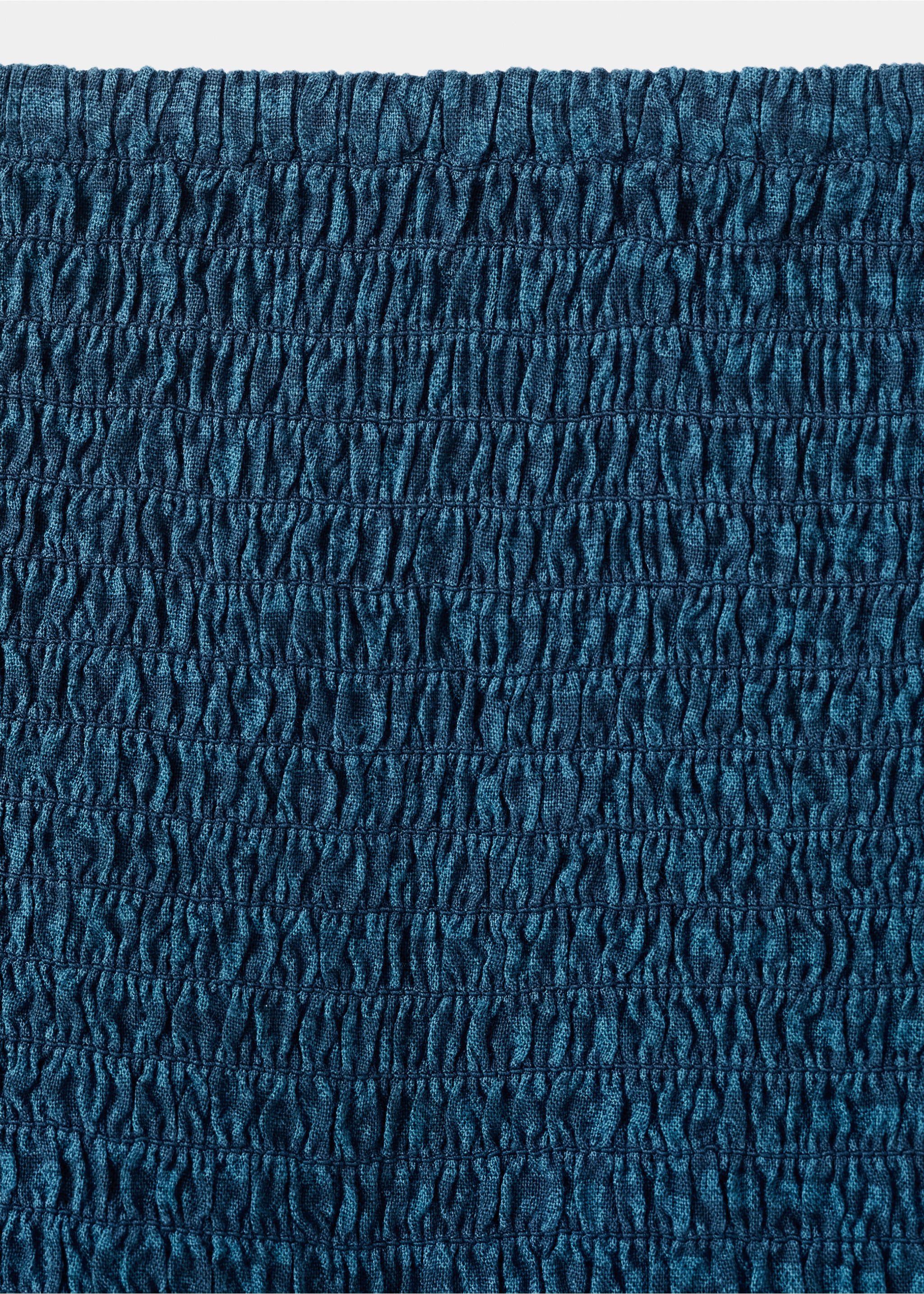 Gathered skirt with ruffles - Details of the article 8, Navy. Ref: 17095790-00.