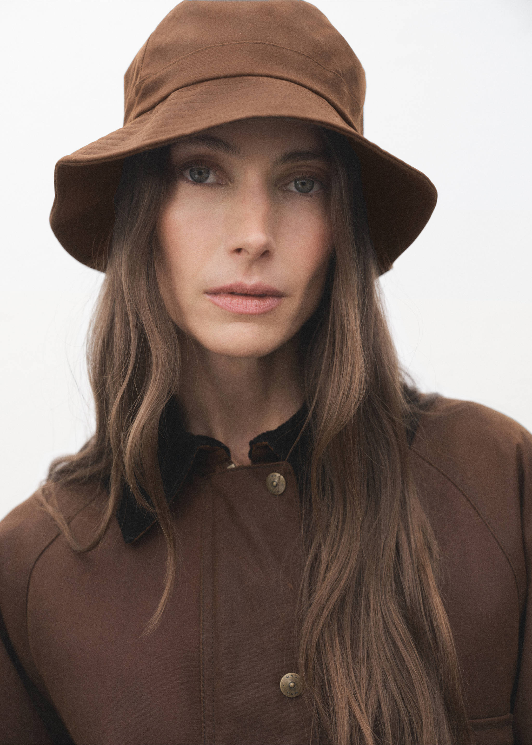 Cotton bucket hat - General plane, Brown. Ref: 17095793-00.