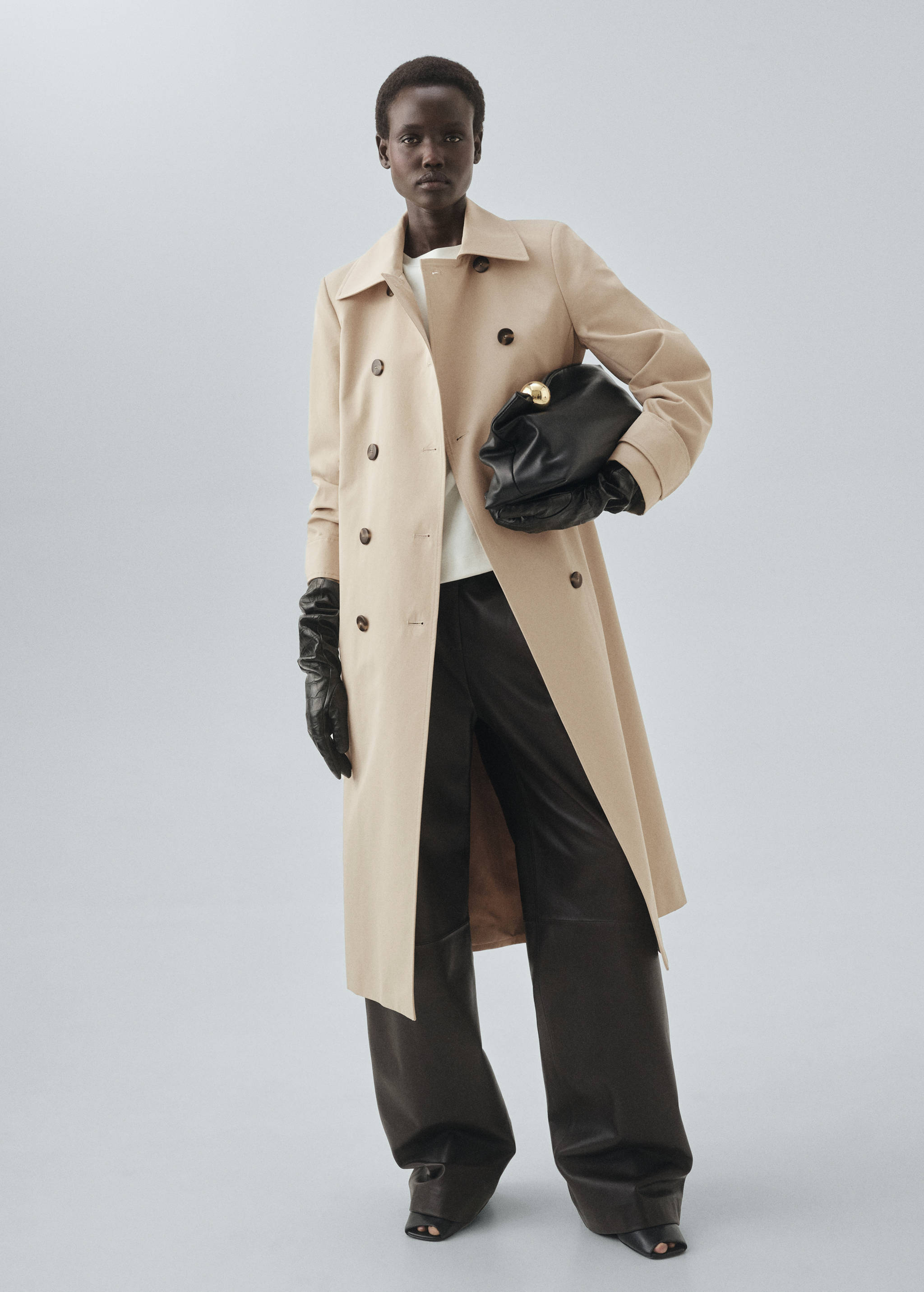 Classic 100% cotton trench coat - General plane