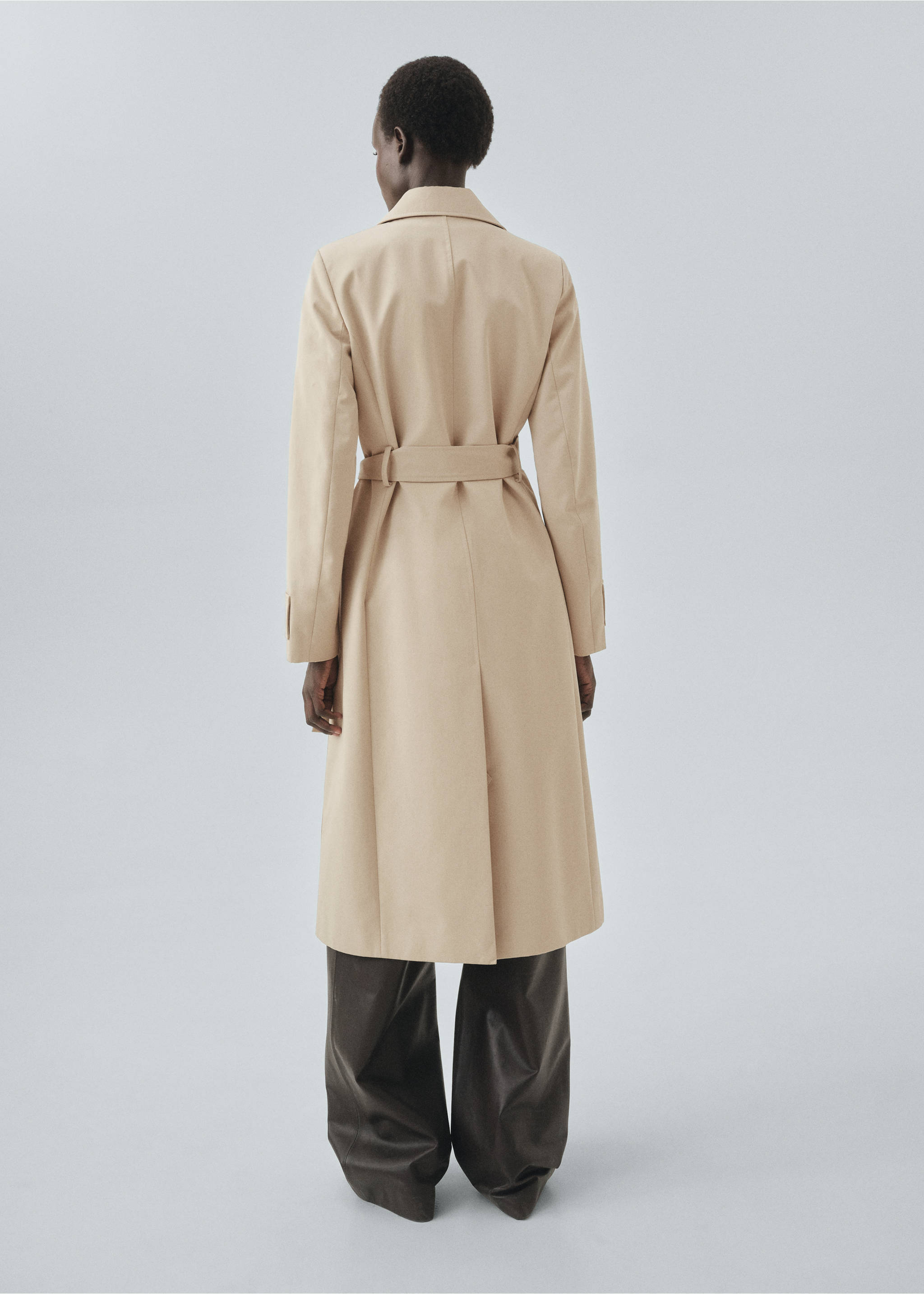 Classic 100% cotton trench coat - Reverse of the article, Beige. Ref: 17095794-00.