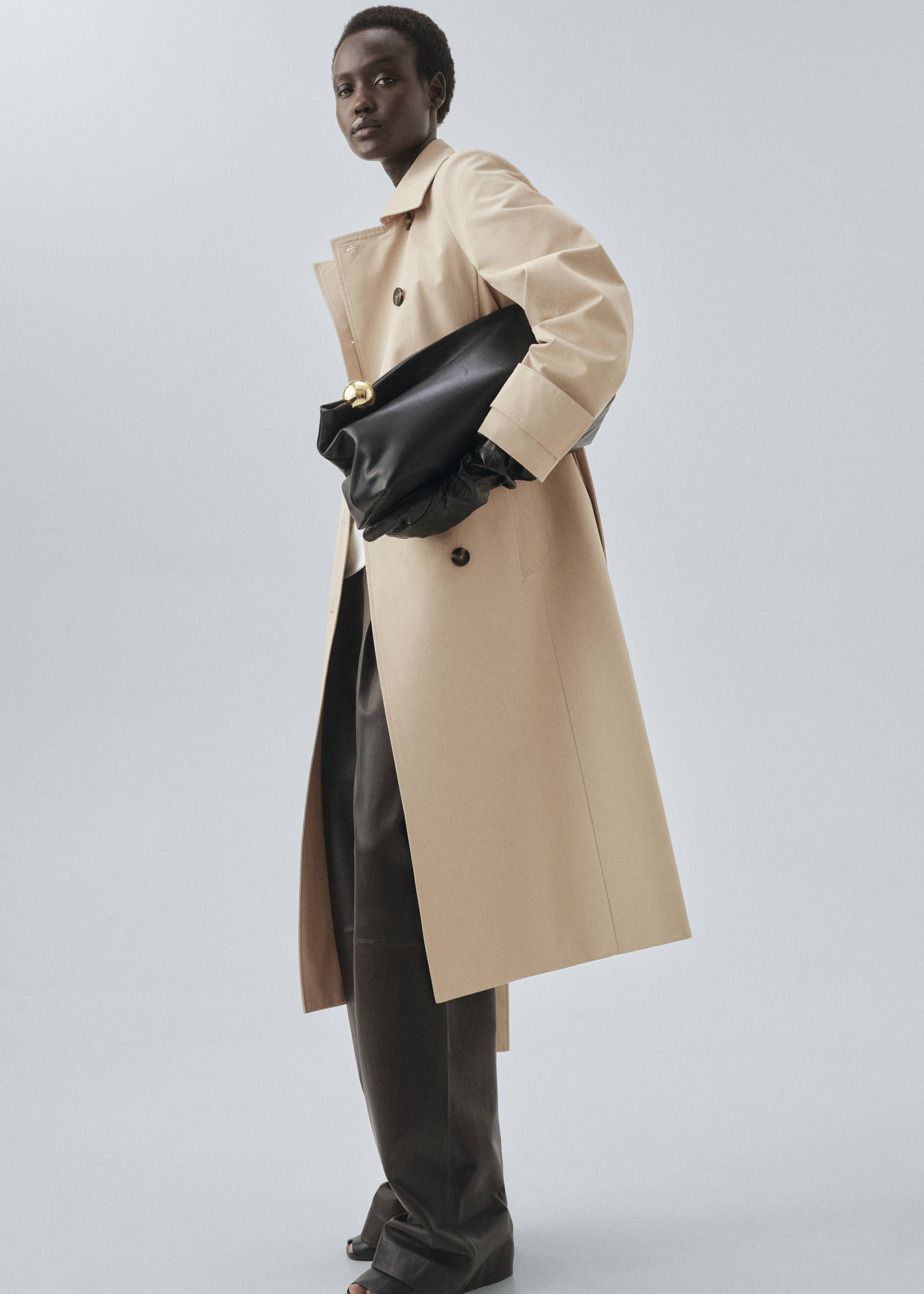 Classic 100% cotton trench coat - Details of the article 2