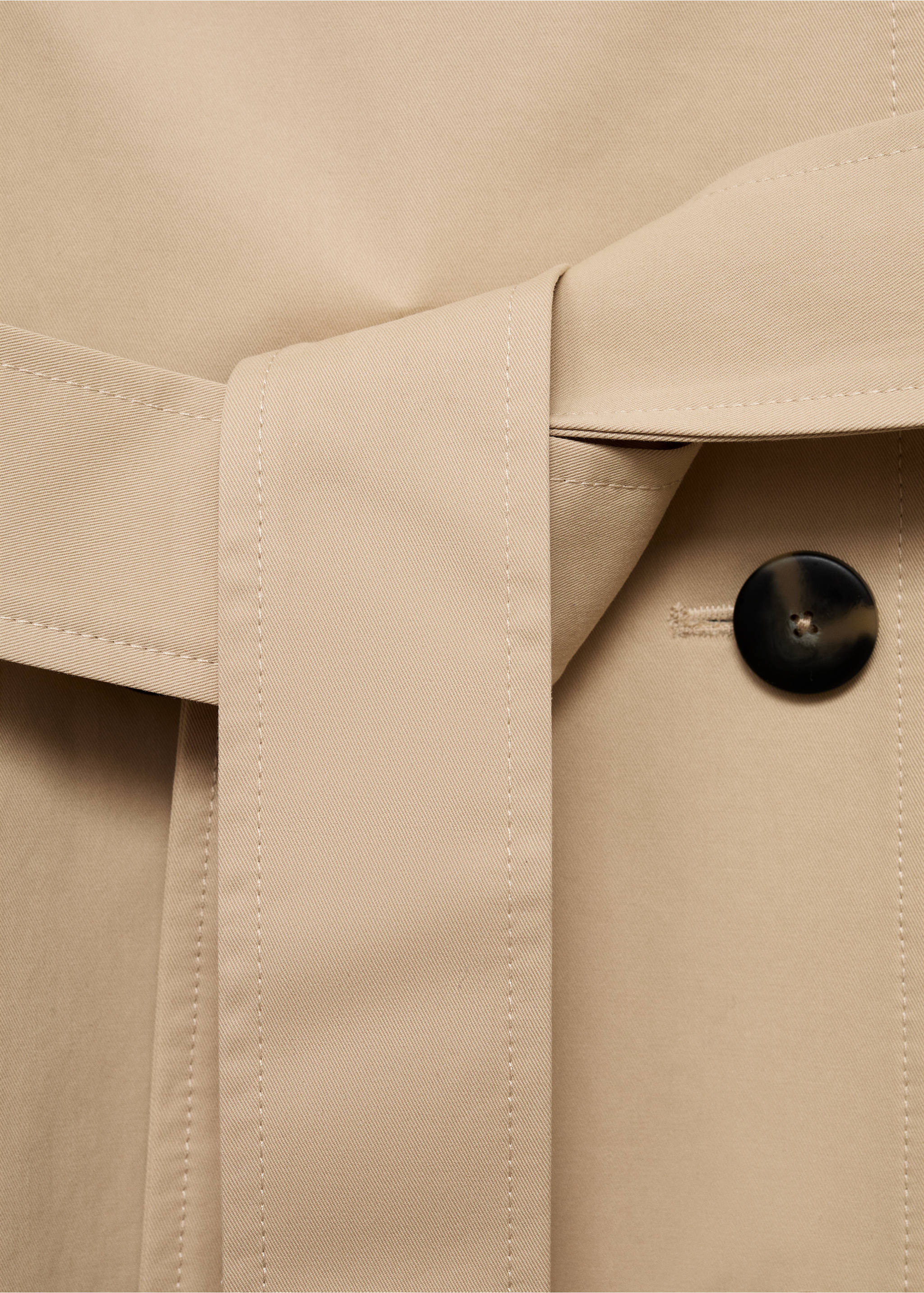 Classic 100% cotton trench coat - Details of the article 0, Beige. Ref: 17095794-00.