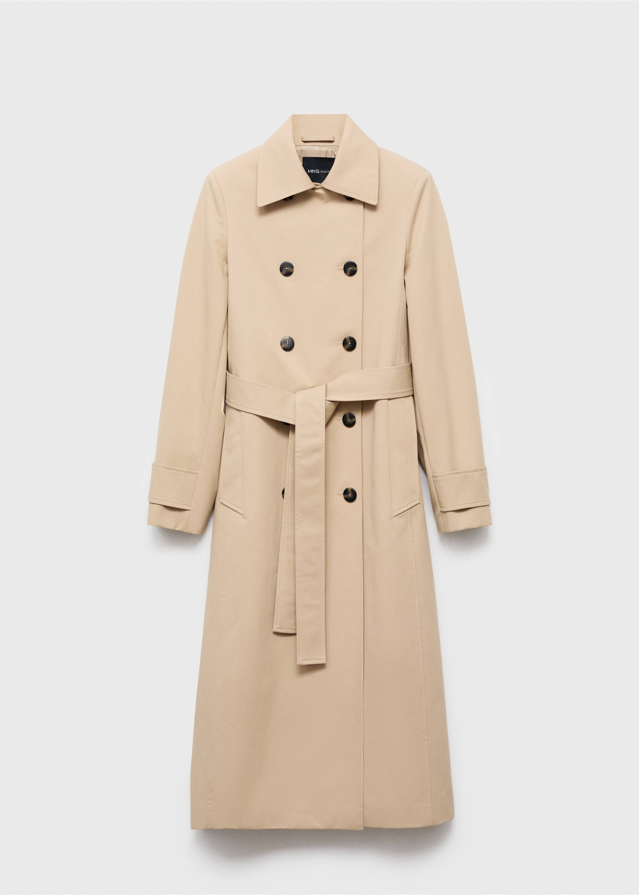 Classic 100% cotton trench coat - Article without model, Beige. Ref: 17095794-00.