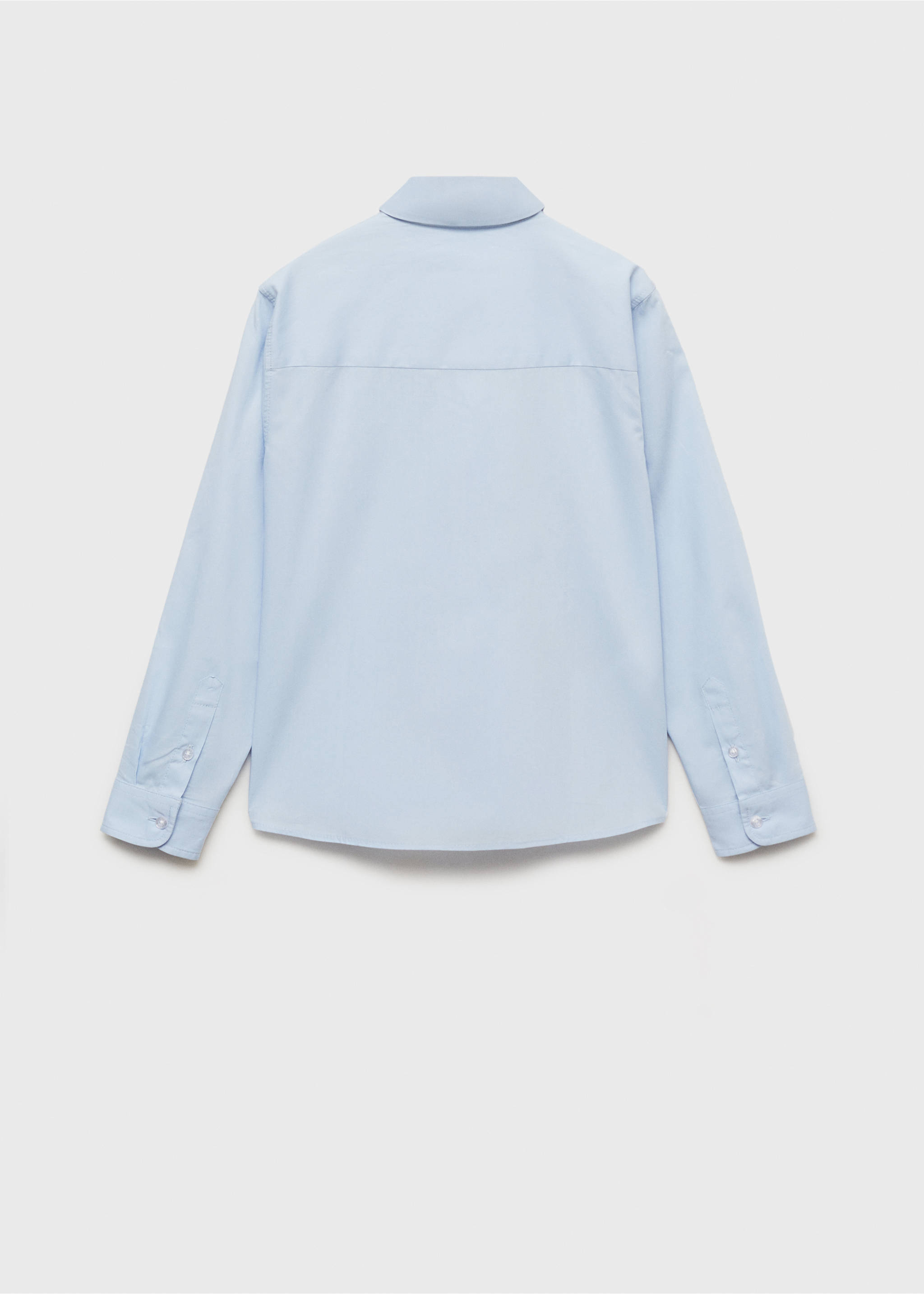 Light blue long-sleeve shirt, back view., Sky Blue. Ref: 17095795-00.