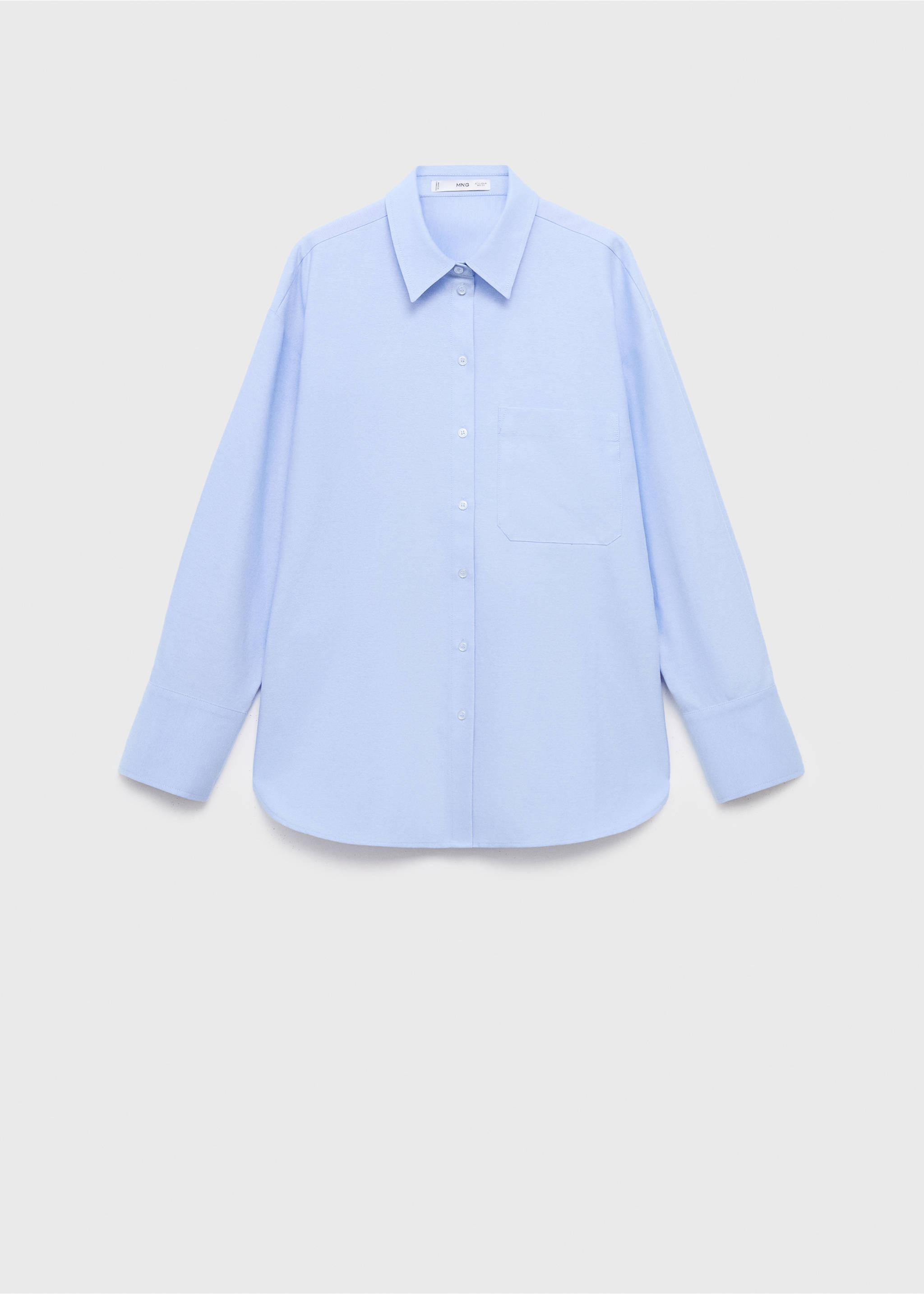 Oversized-Hemd mit Tasche - Artikel ohne Model, Himmelblau. Ref: 17095799-00.