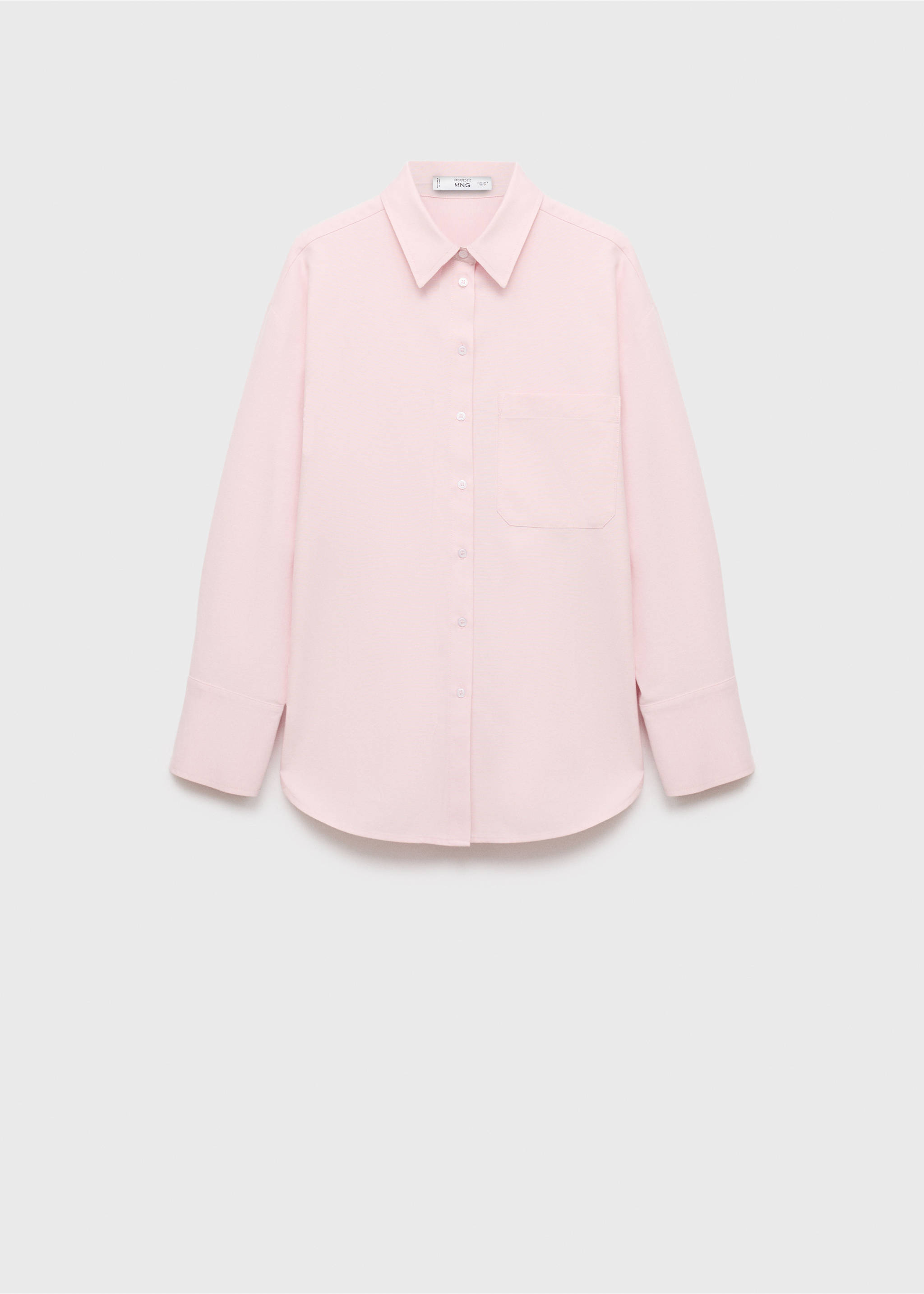 Pocket oversize shirt - Article without model, Pastel Pink. Ref: 17095799-00.