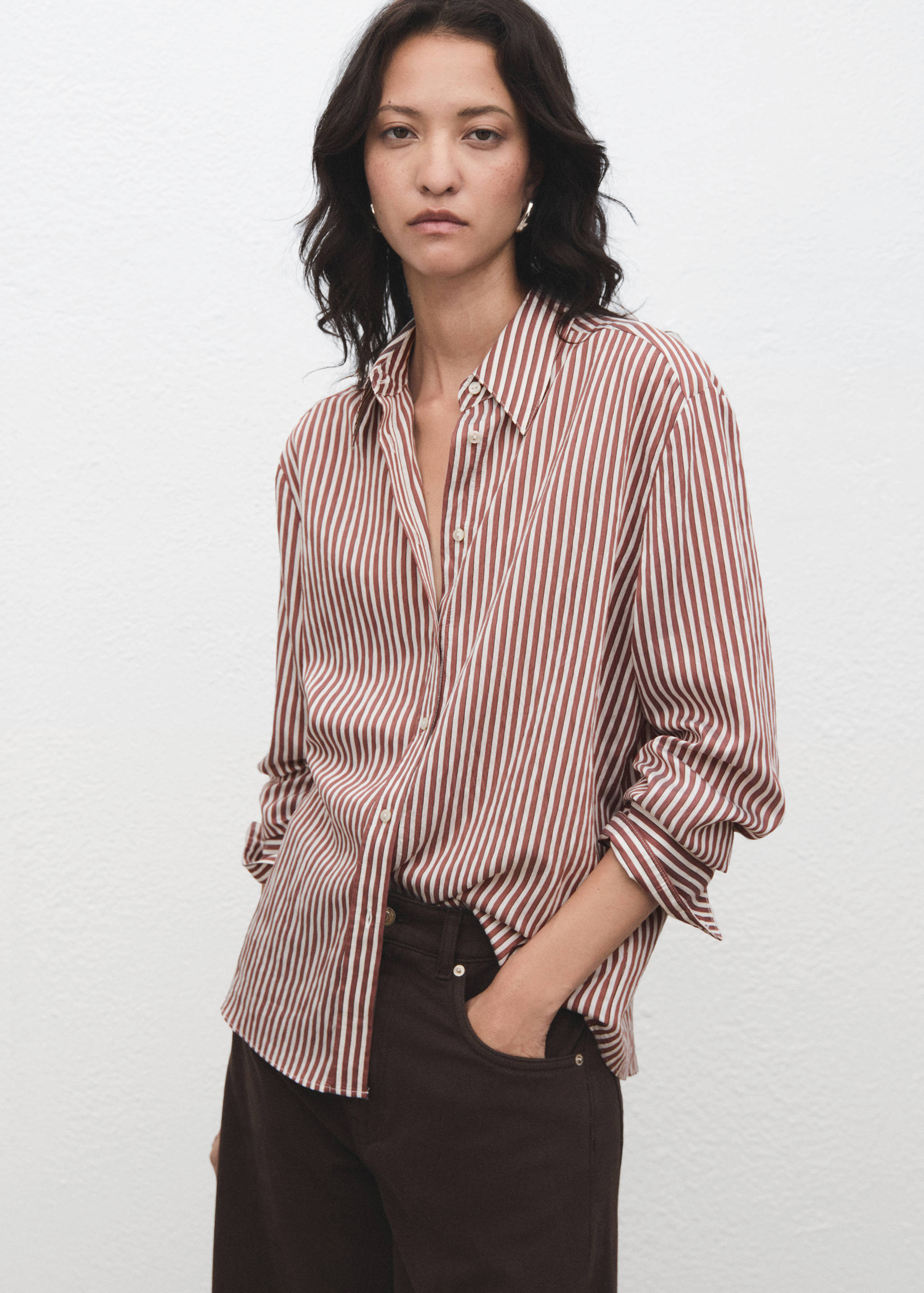 Chemise droite rayures - Plan moyen
