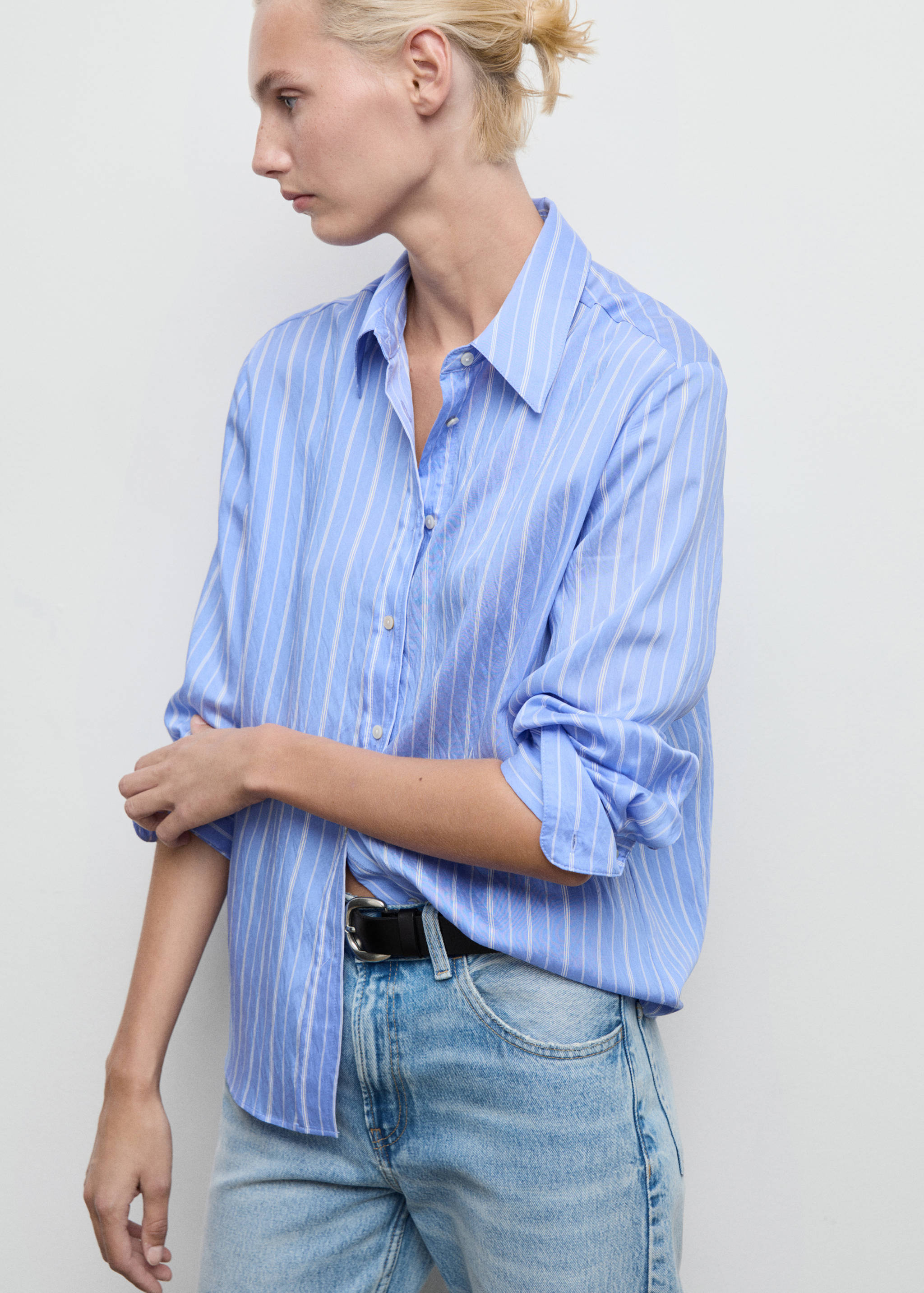 Chemise droite rayures - Plan moyen