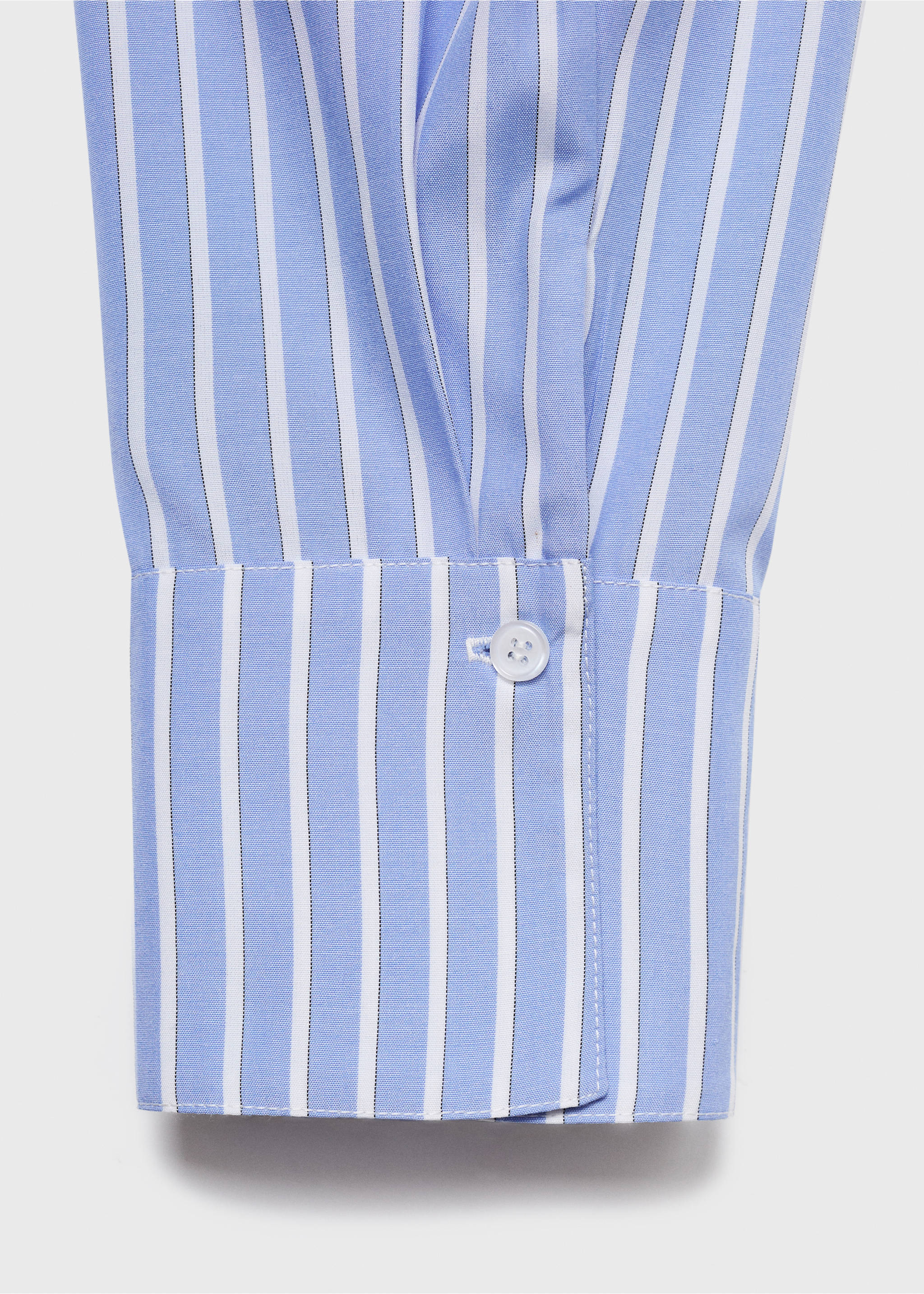 Striped blouse with handkerchief - Details of the article 8, Sky Blue. Ref: 17095808-00.
