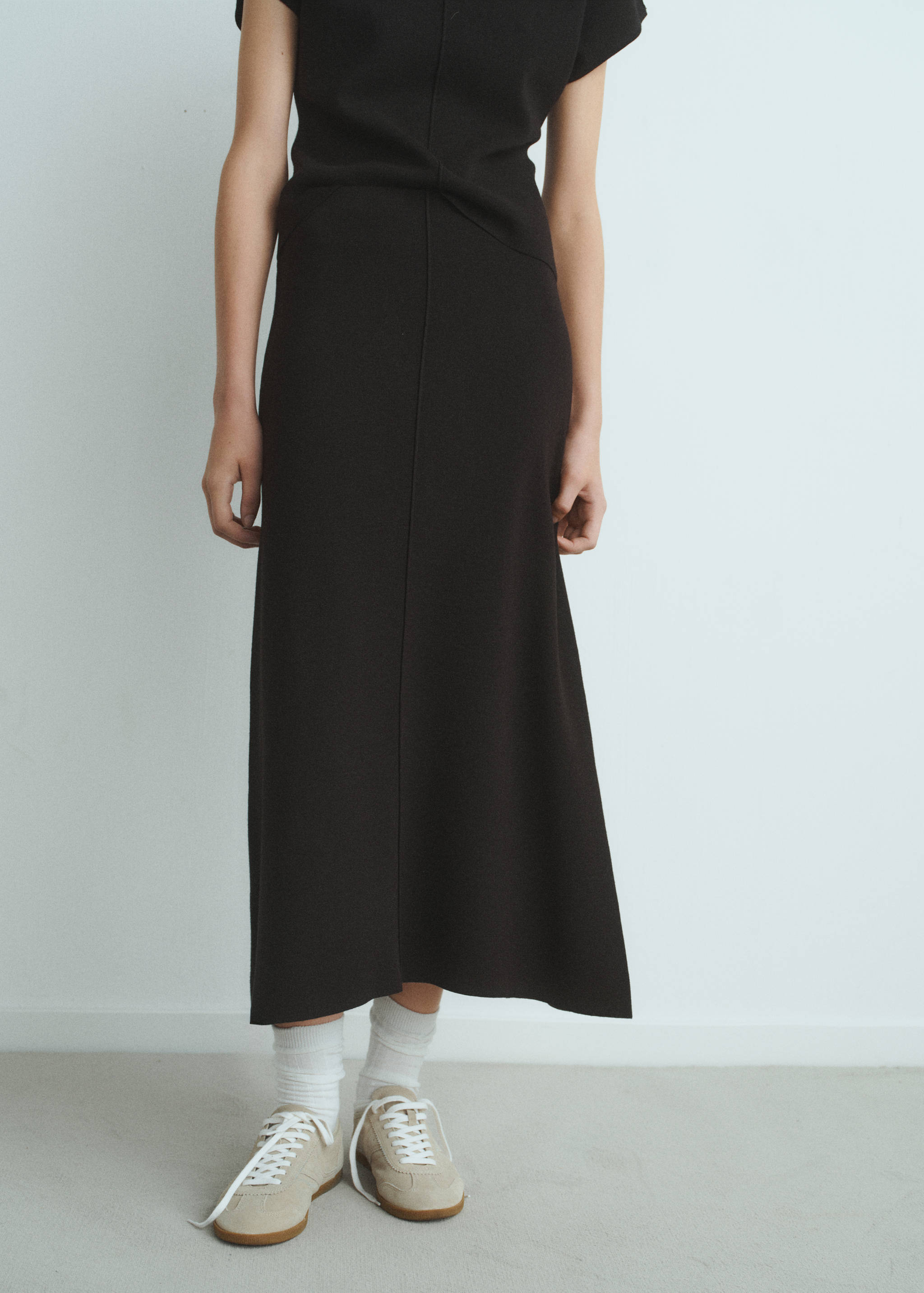Flared knitted skirt - Women | MANGO OUTLET USA