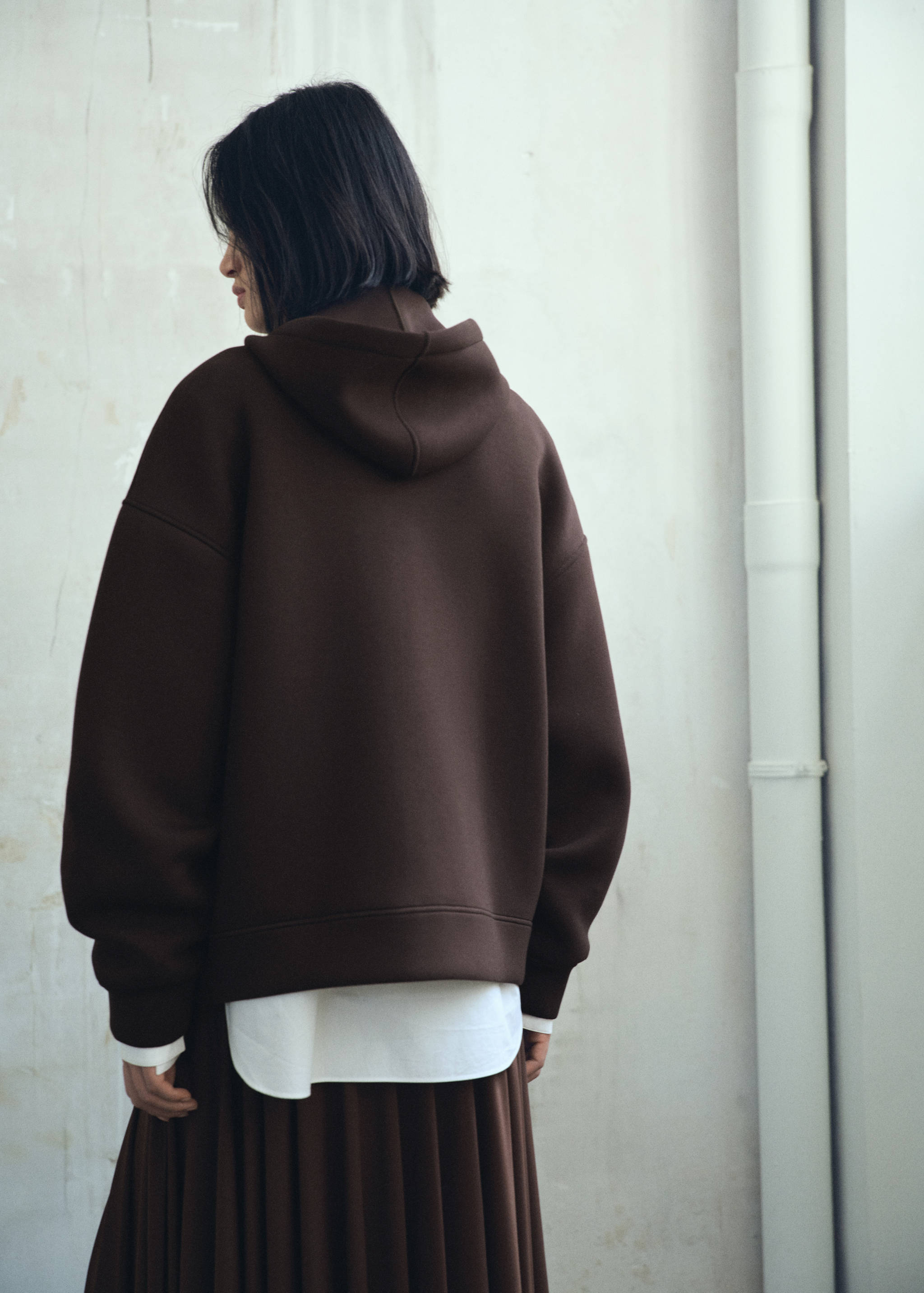 Chaqueta oversize capucha - Reverso del artículo