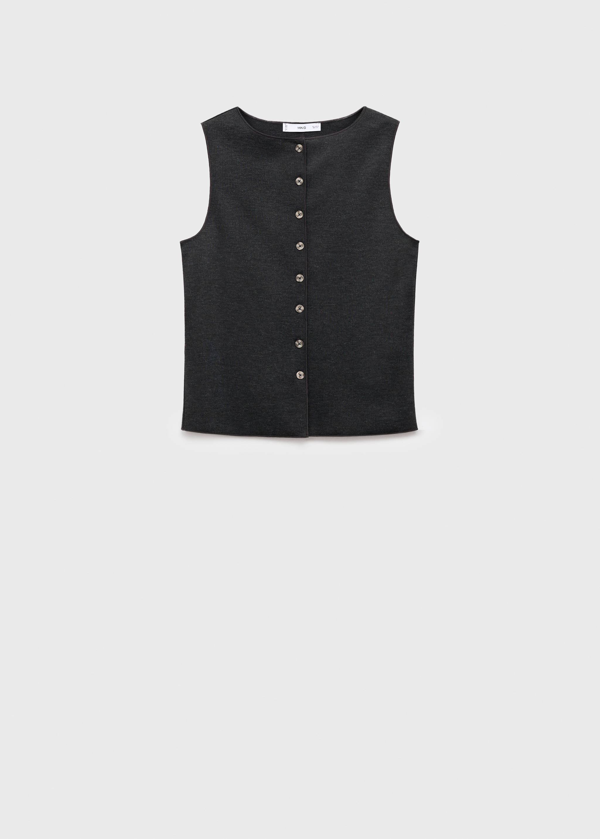 Round neck buttoned waistcoat - Article without model